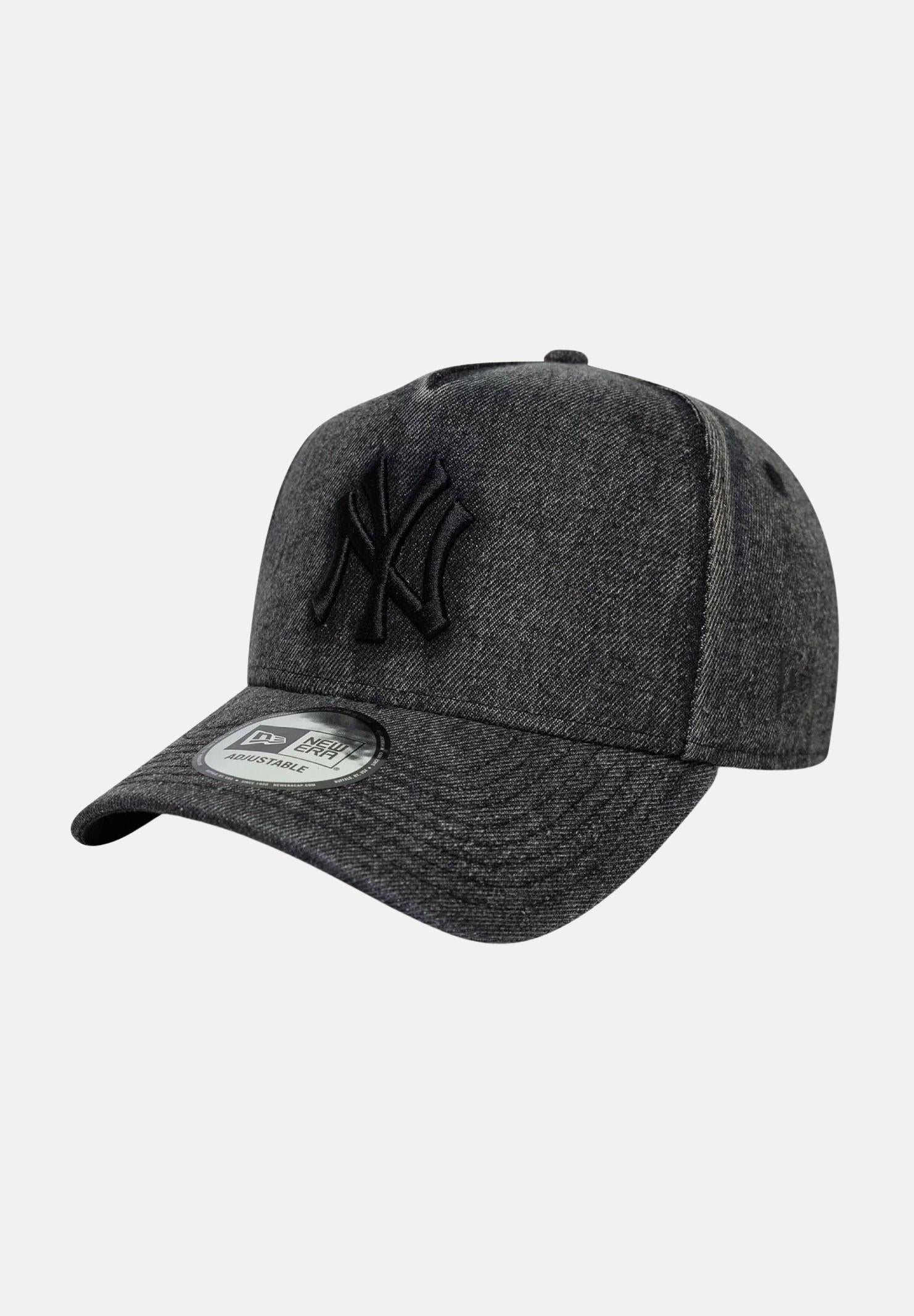 NEW ERA Cappello con visiera 9FORTY E-Frame New York Yankees MLB in denim nero per uomo e donna 60771822 . NEW ERA