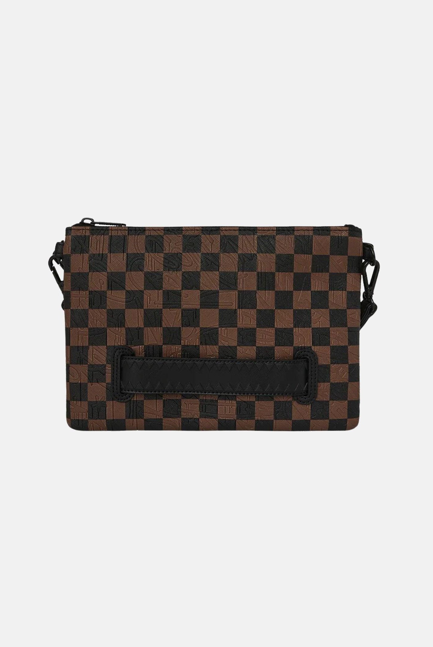SPRAYGROUND Pochette CHECK 2 EMBOSS CROSSOVER CLUTCH marrone per uomo e donna 910B8239NSZ . SPRAYGROUND