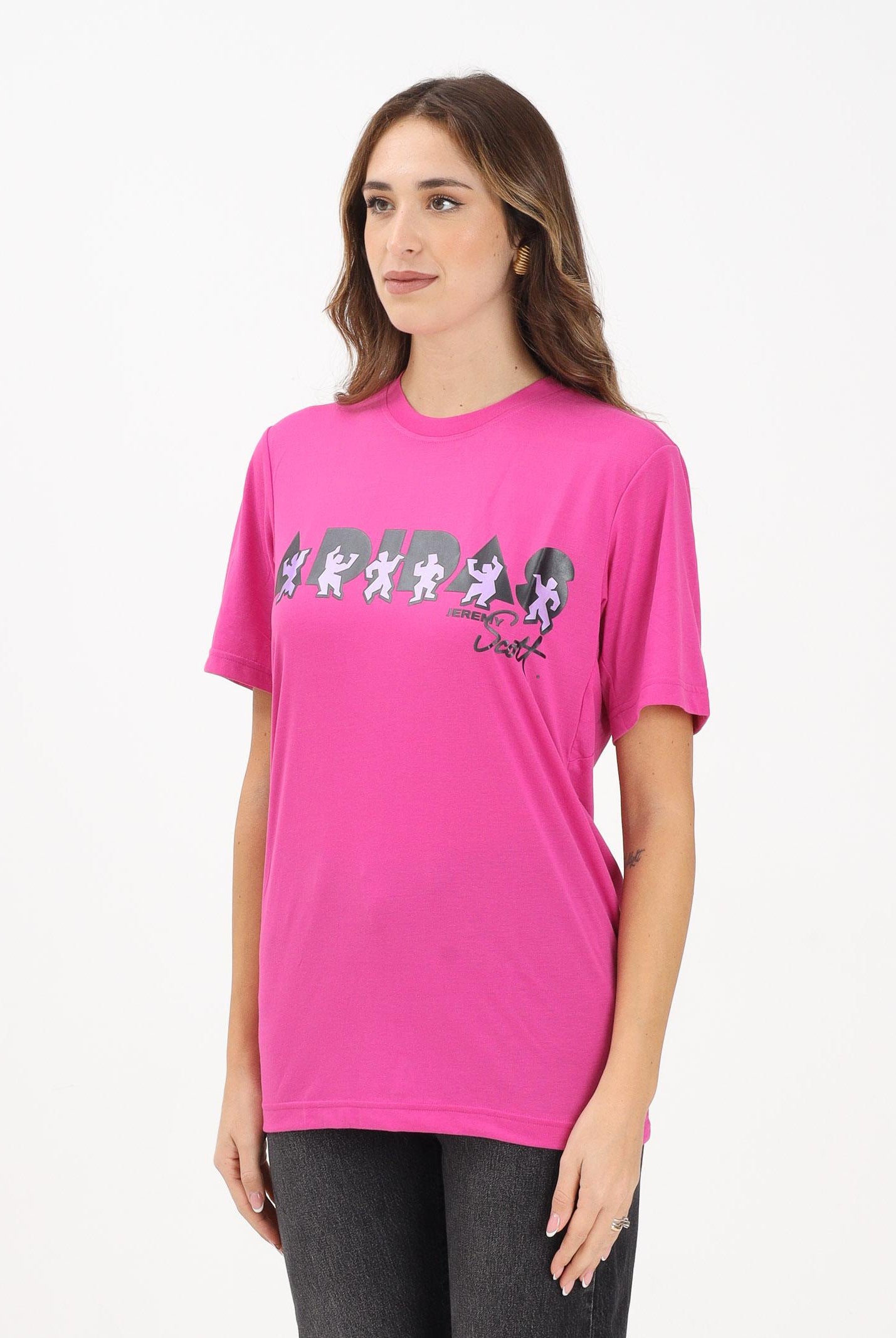 ADIDAS ORIGINALS T-shirt a manica corta adidas x Jeremy Scott rosa da donna JL7619 ADIDAS ORIGINALS