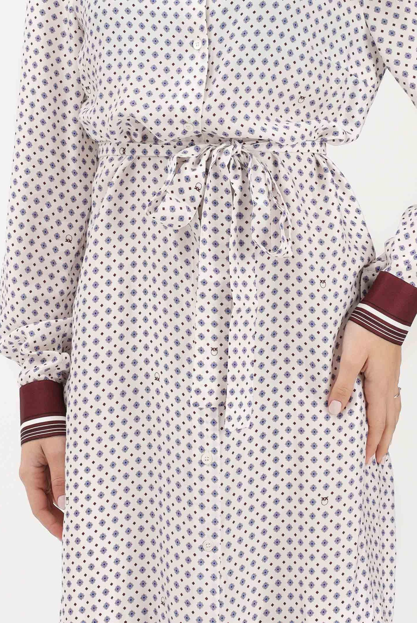 PINKO Abito midi ELICIA bianco da donna 106331A34R BBA PINKO