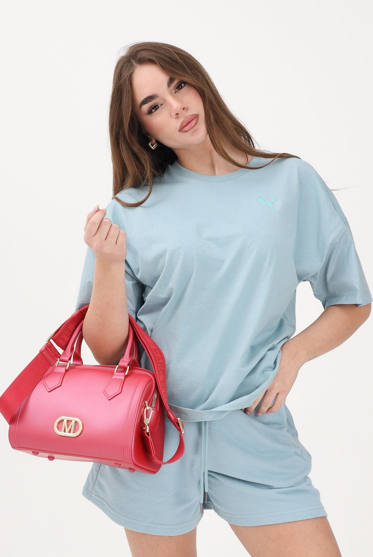PUMA T-shirt a manica corta HER Oversized azzurra da donna 691883 47 PUMA