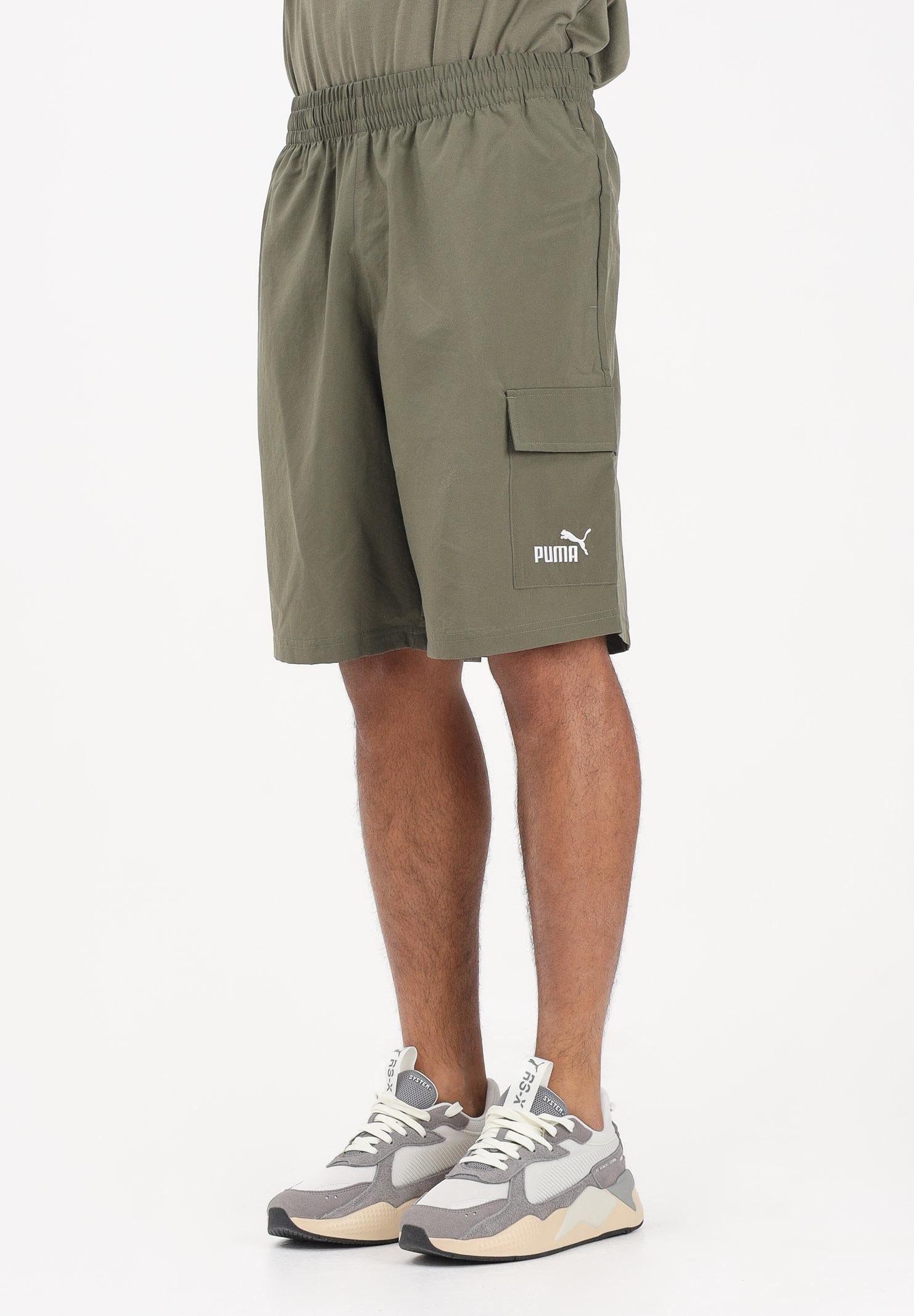 PUMA Shorts sportivo Essentials Cargo verde militare da uomo 682664 81 PUMA