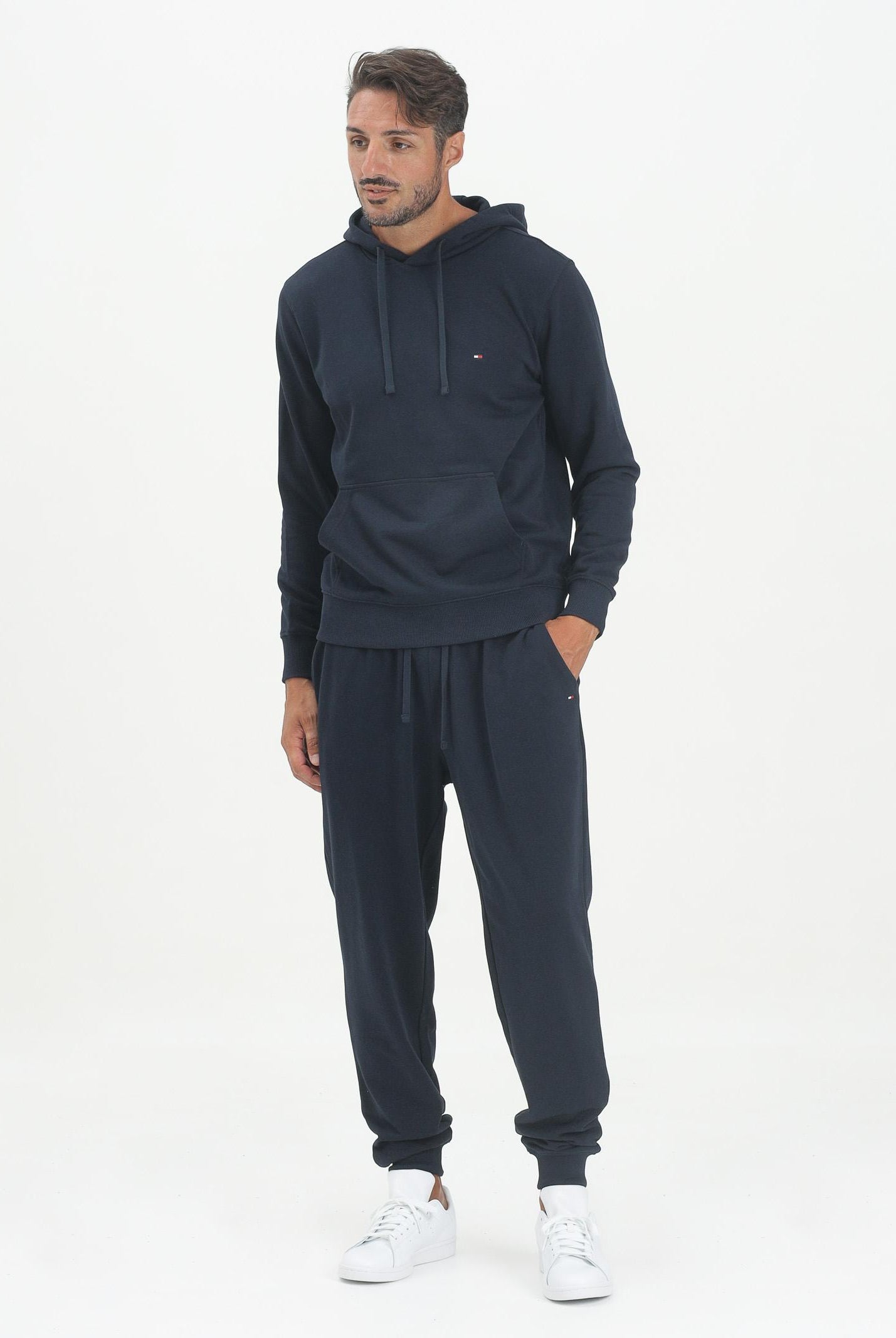 TOMMY HILFIGER Pantalone sportivo blu da uomo con ricamo logo MW0MW37236DW5 . TOMMY HILFIGER