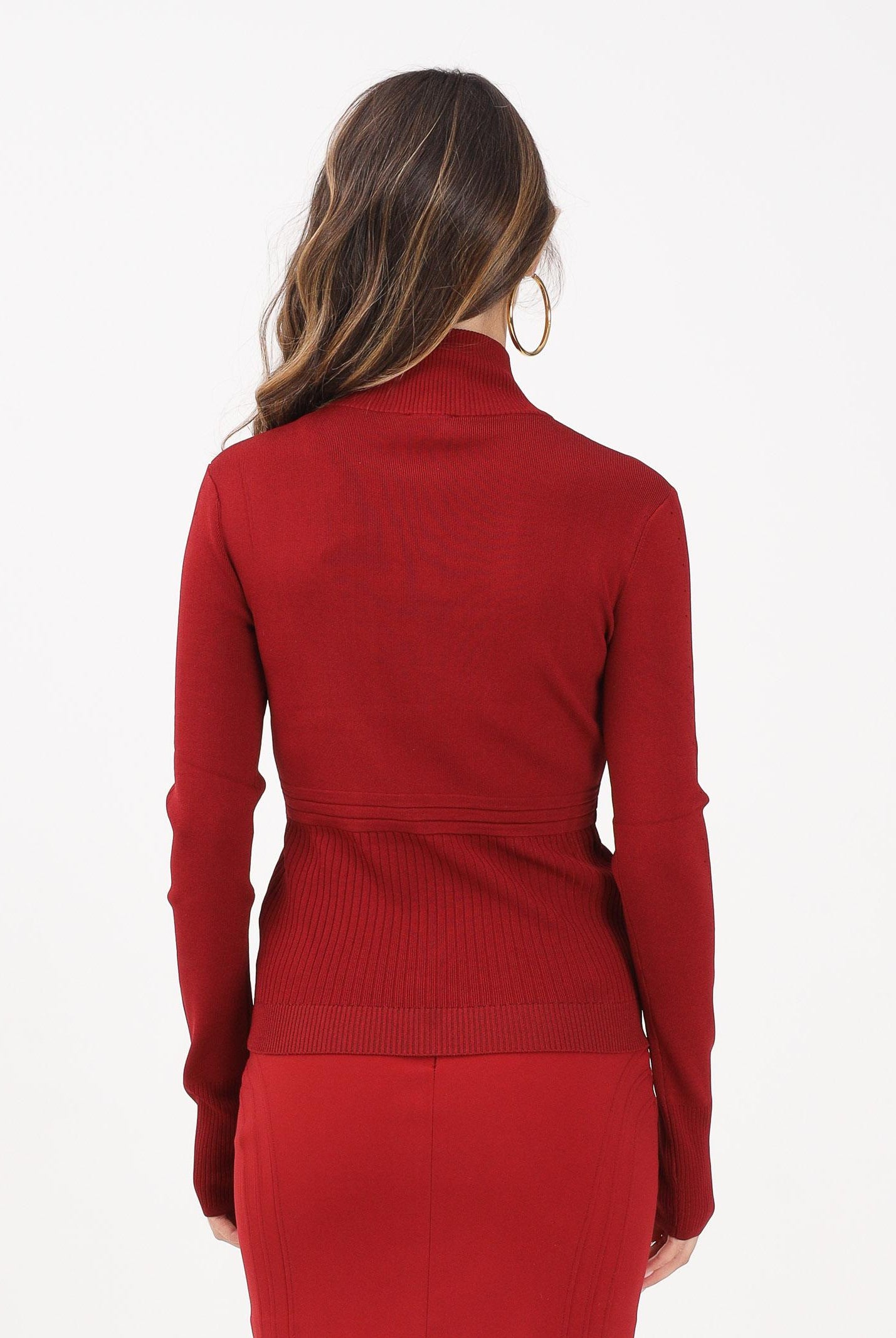 PATRIZIA PEPE Dolcevita rosso da donna con zip 8K0323K274 R862 PATRIZIA PEPE