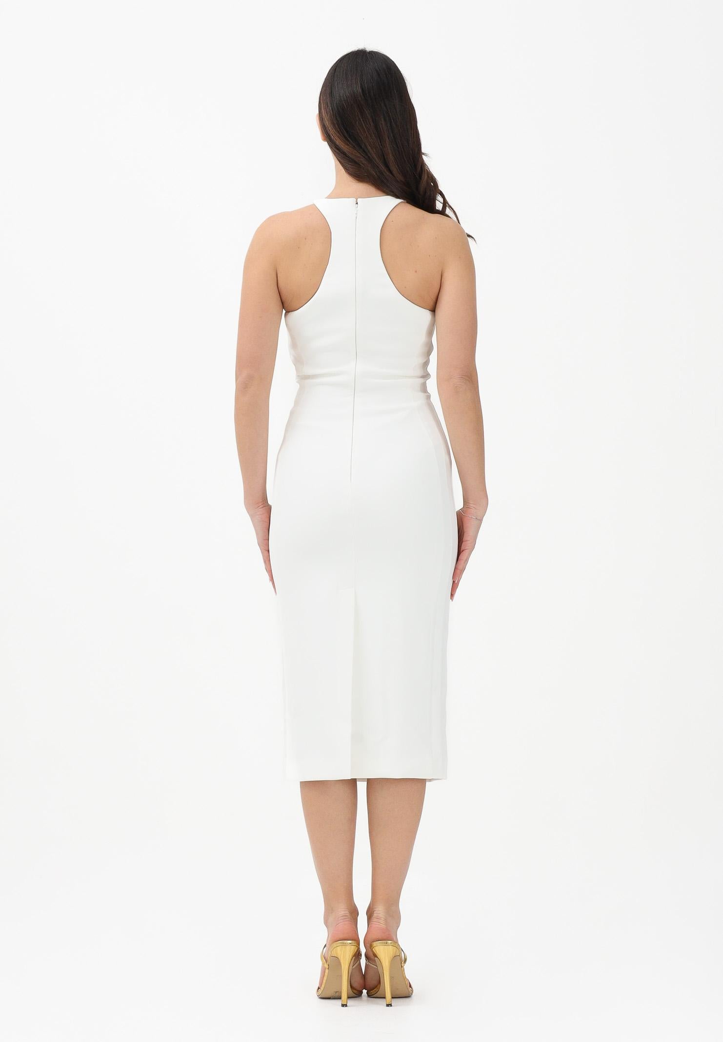 ELISABETTA FRANCHI Abito midi avorio da donna AB91761E2 360 ELISABETTA FRANCHI