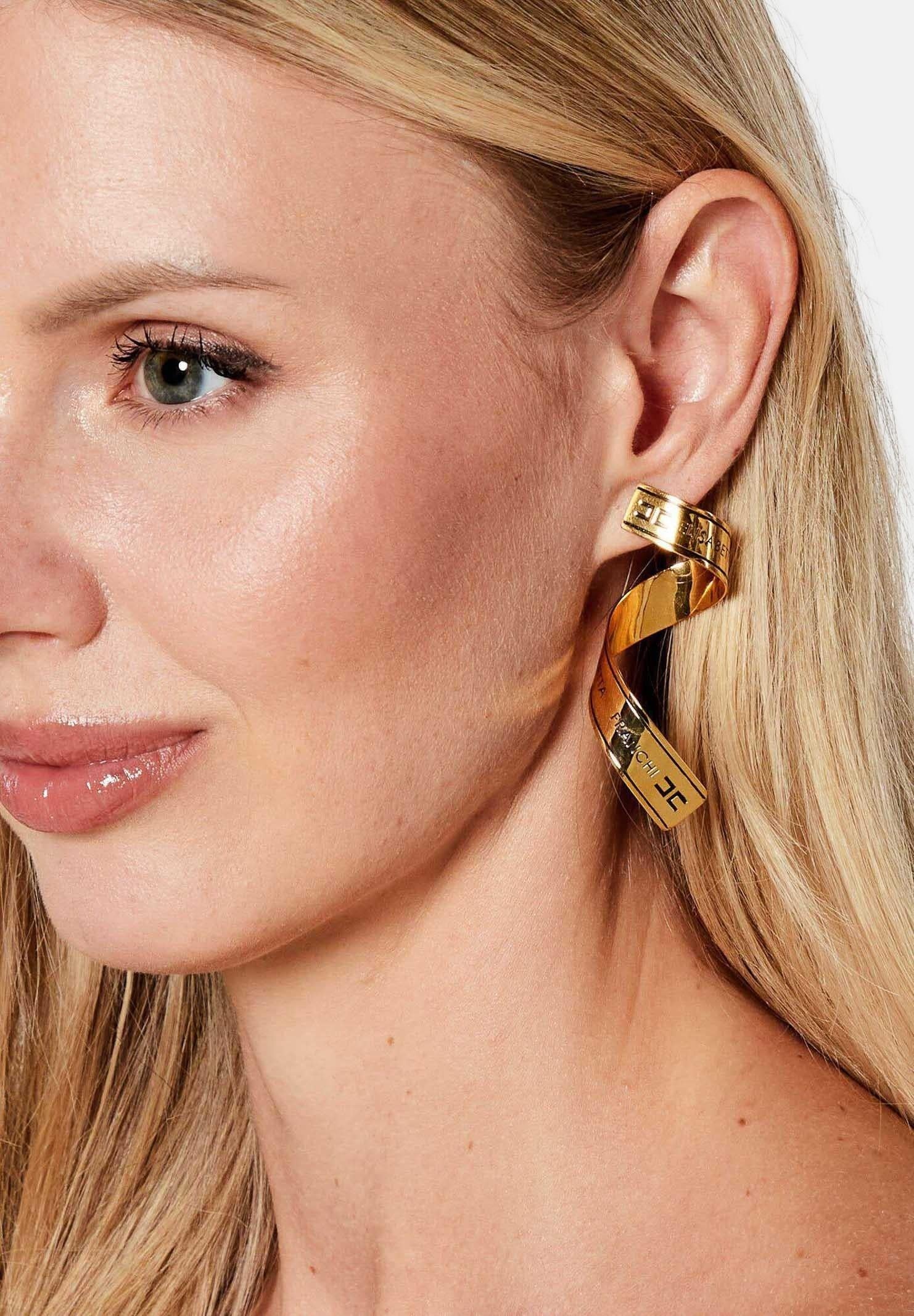 ELISABETTA FRANCHI Orecchini oro da donna dalla forma a nastro OR15A56E2 U95 ELISABETTA FRANCHI