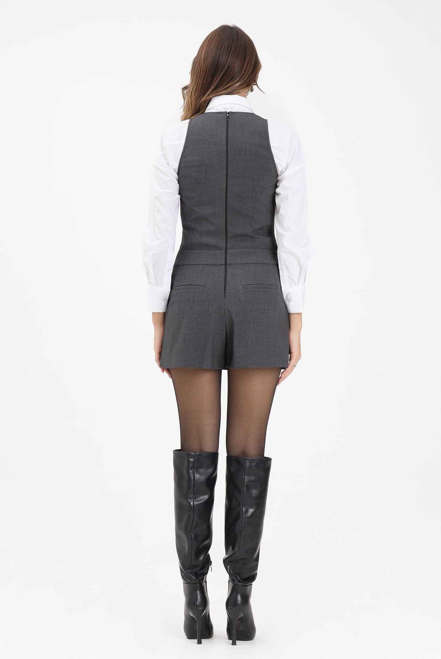 PINKO Tuta corta grigia da donna 106077A2ZT I90 PINKO