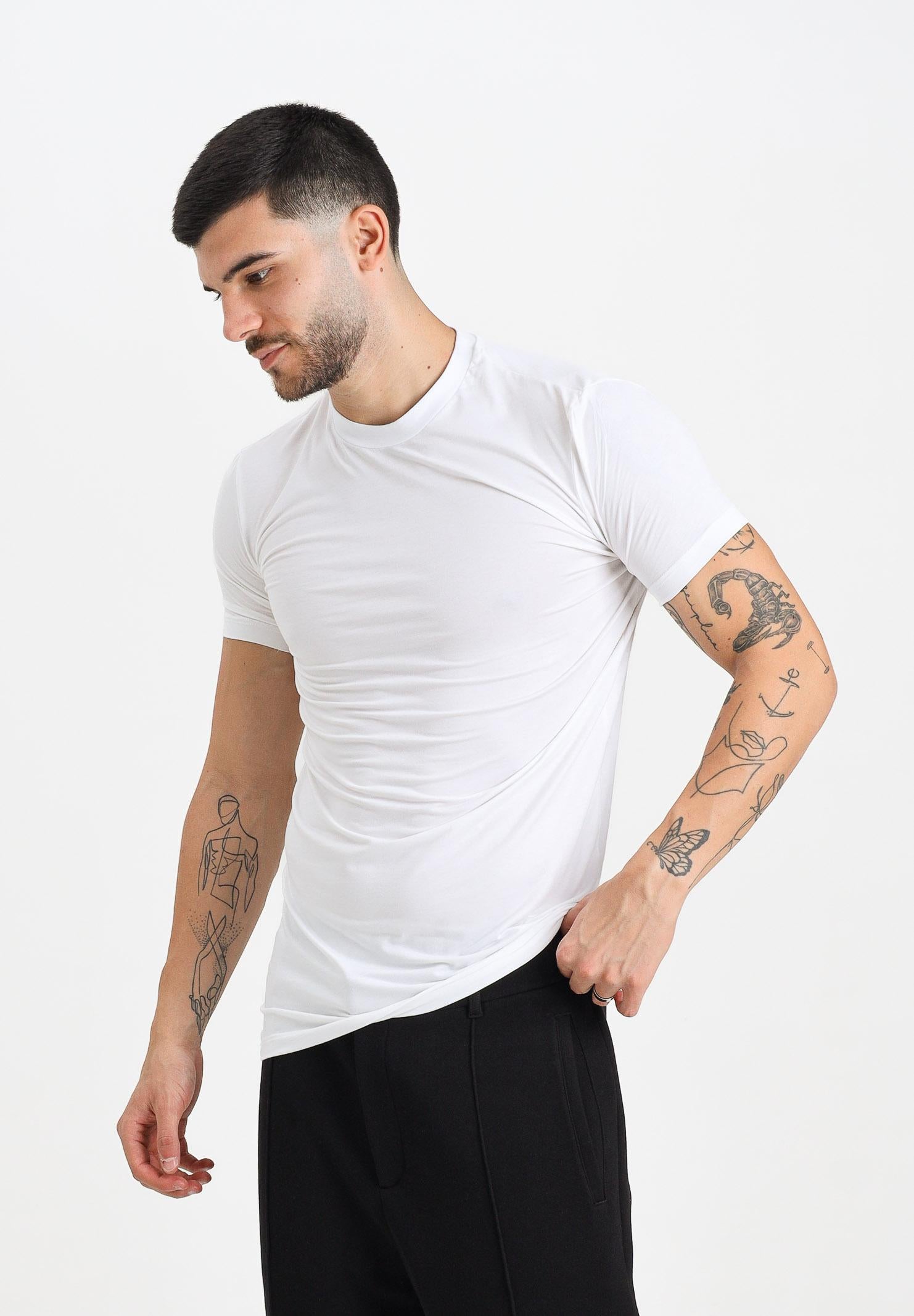 DSQUARED2 T-shirt a manica corta bianca da uomo con logo sul retro D9M206030 100 DSQUARED2