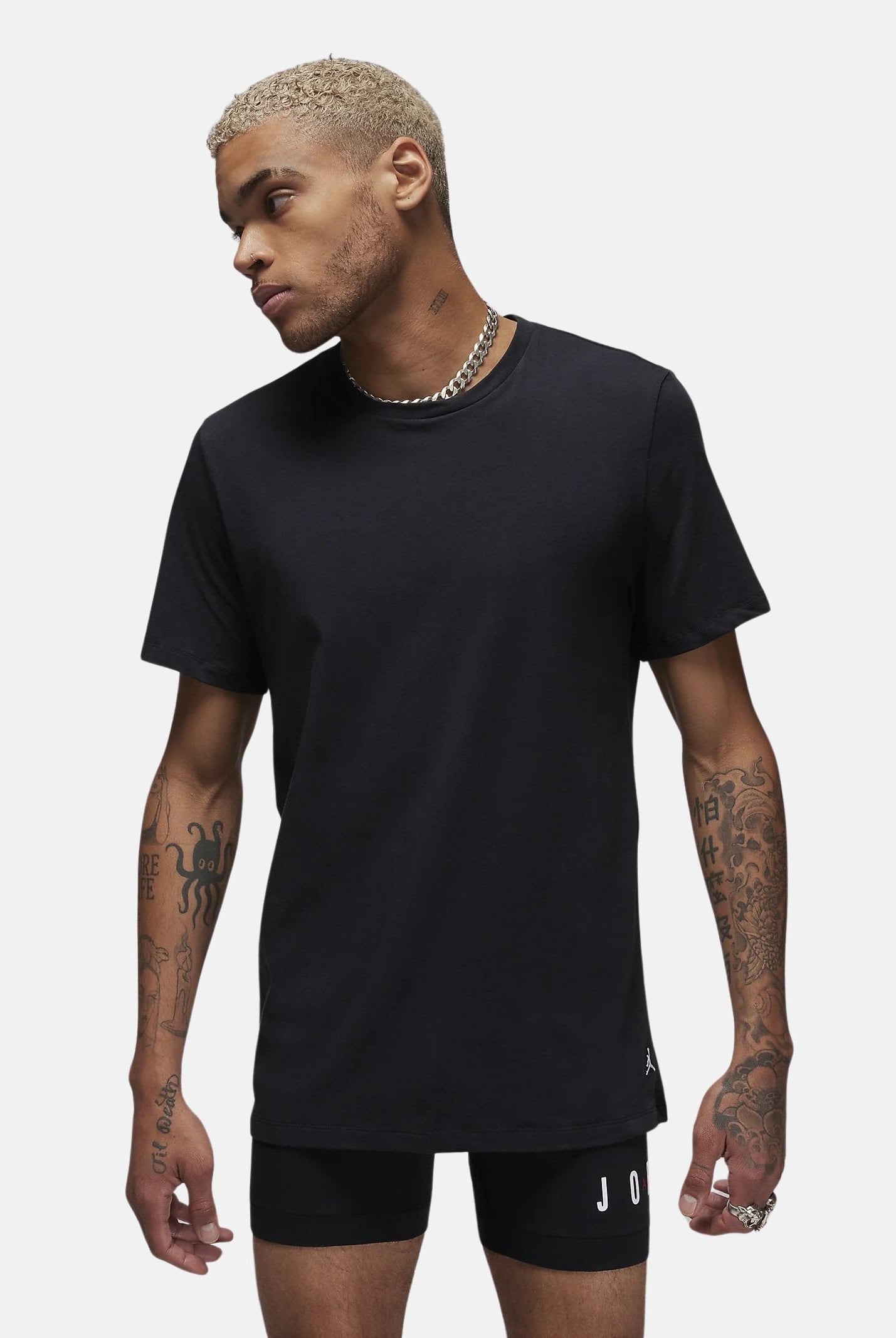 JORDAN T-shirt a manica corta Flight base nera da uomo JM0625 023 JORDAN
