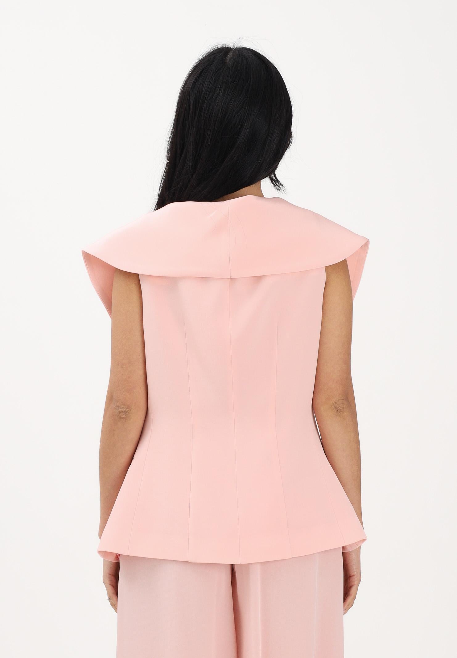 SIMONA CORSELLINI Gilet rosa da donna con bottoni gioiello P26CPGI01401 V0697 SIMONA CORSELLINI