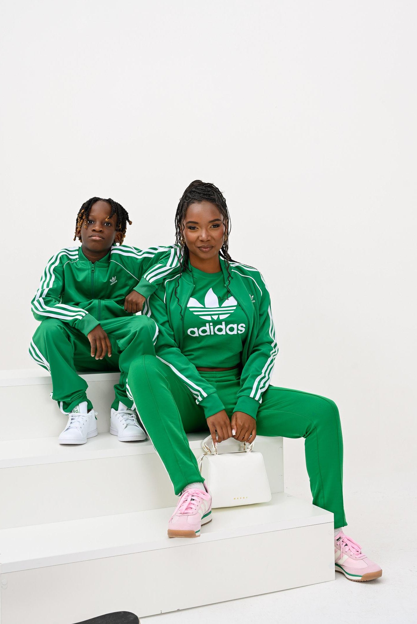 Felpa con zip Adicolor SST verde per bambino e bambnia IY7458 ADIDAS ORIGINALS