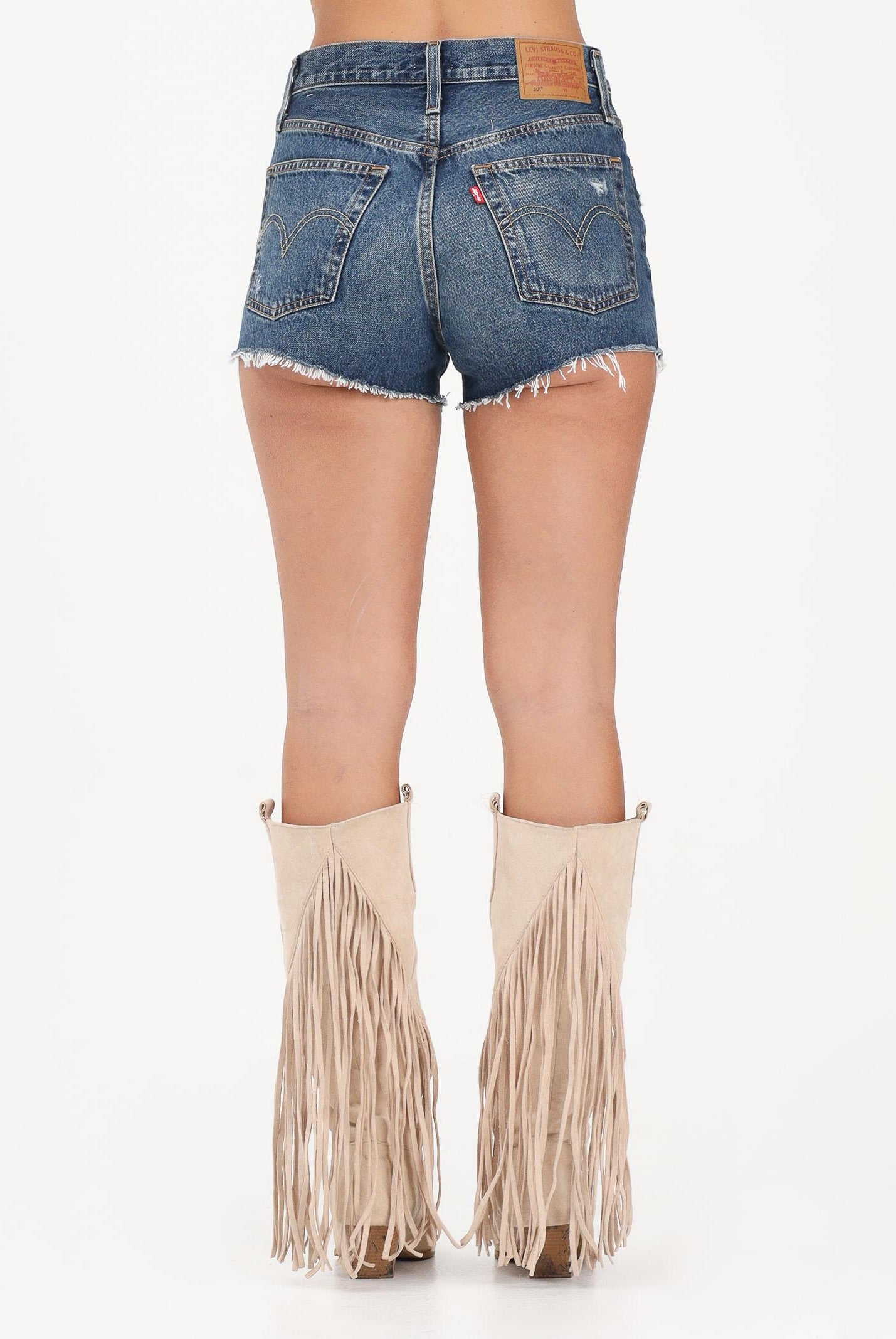 LEVI'S Shorts 501® in denim blu da donna 56327-0558 . LEVI'S®