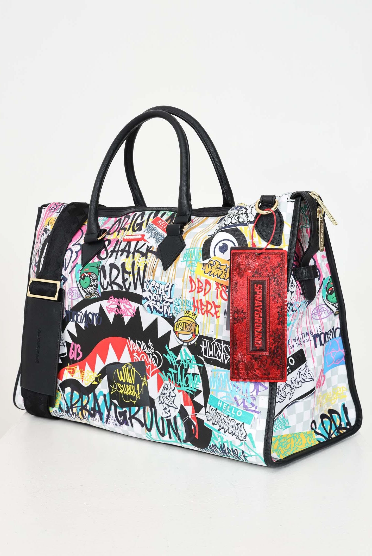 Shopper THE RIZZ CREAM PYRAMID DUFFLE bianca da donna 910D6601NSZ . SPRAYGROUND