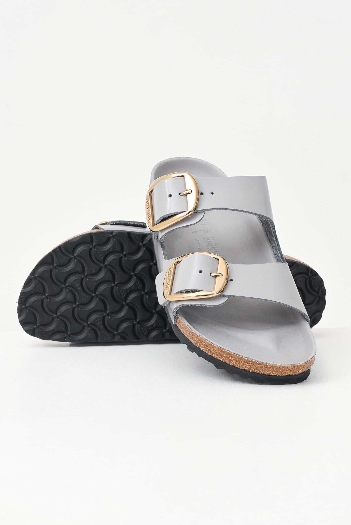 BIRKENSTOCK Ciabatte Arizona Big Buckle grigie da donna 1029391 . BIRKENSTOCK