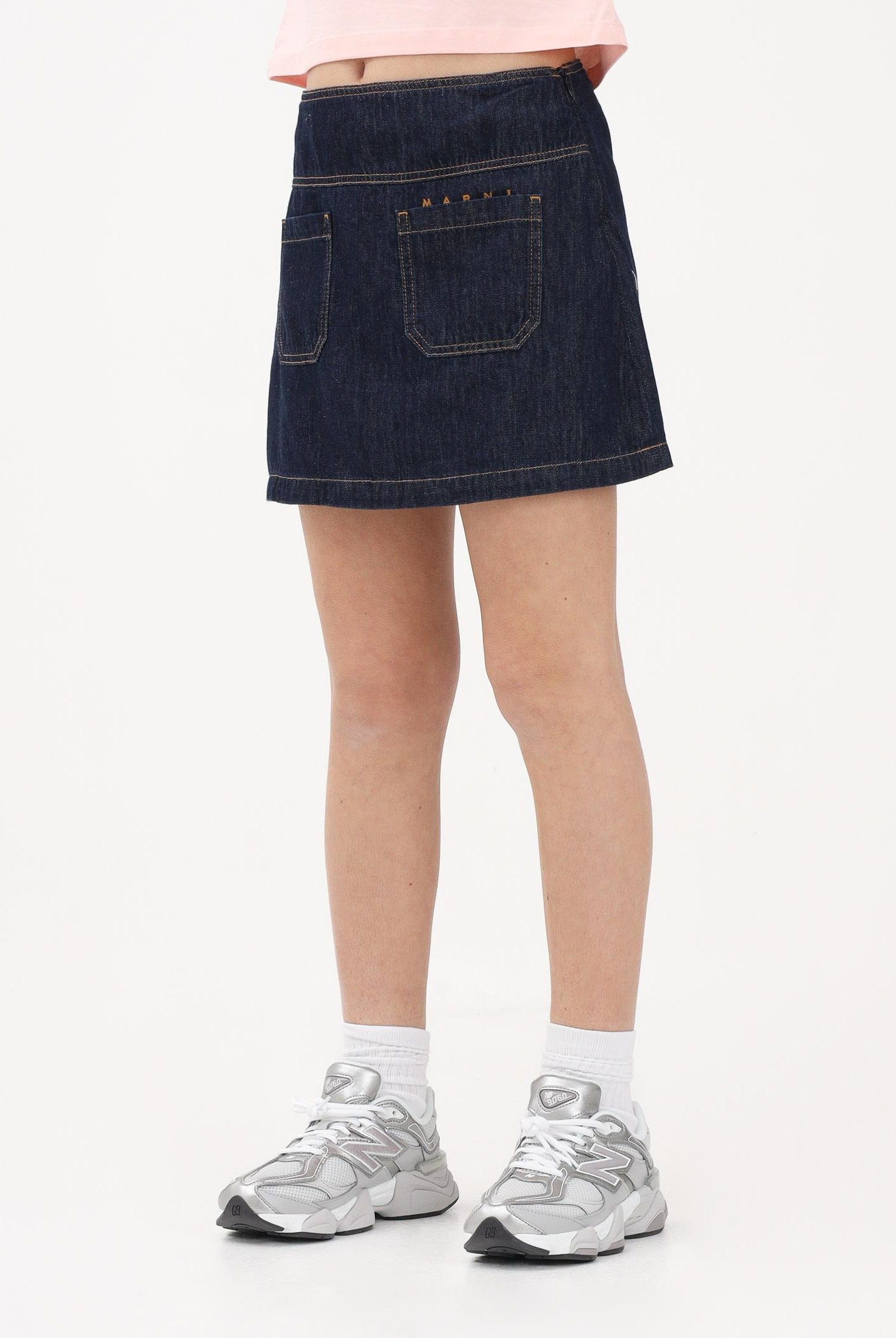 MARNI Gonna corta in denim blu per donna, ragazze e bambine M01754M00WG 0M01 MARNI