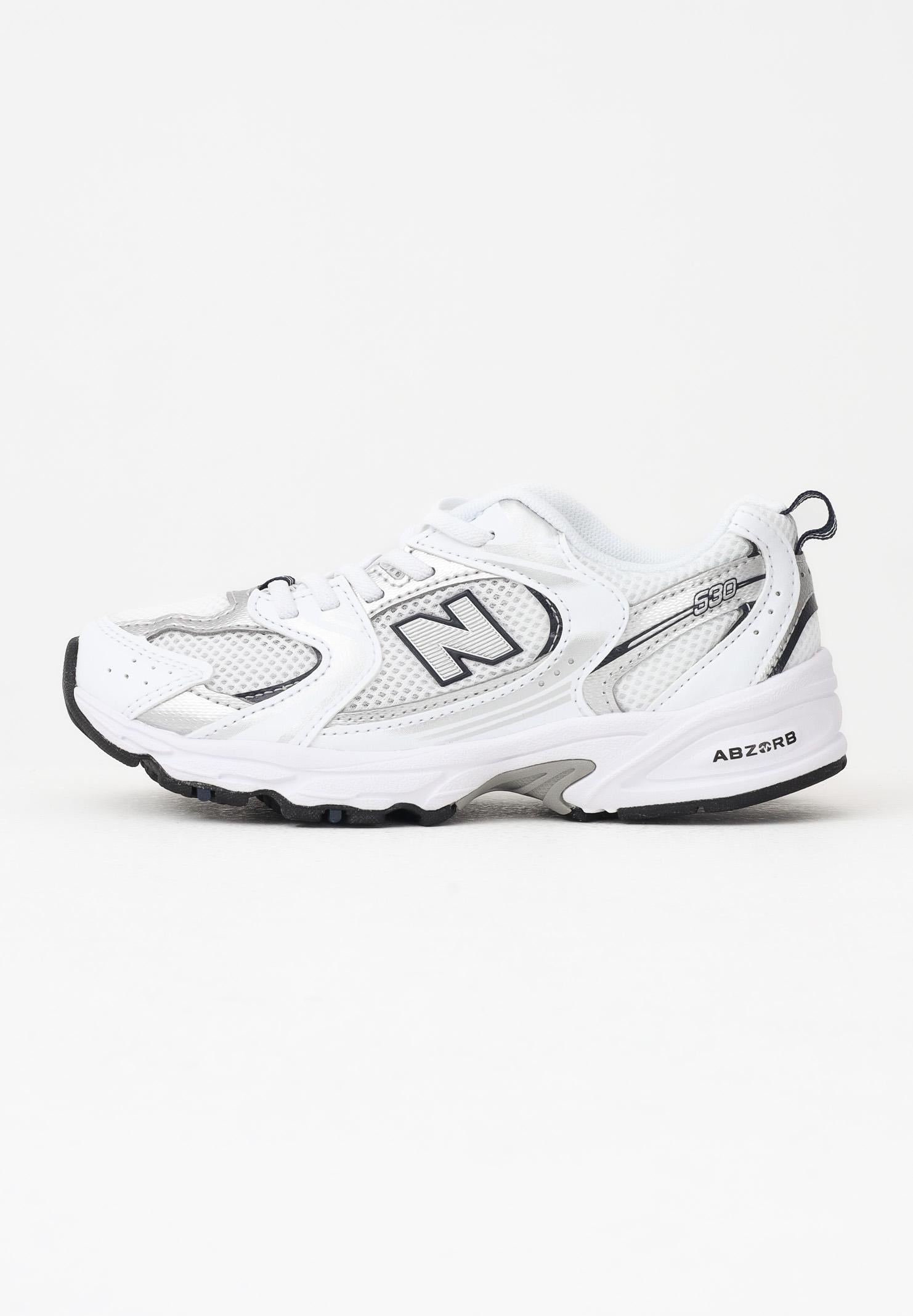 NEW BALANCE Sneakers 530 Bungee bianche per bambino e bambina PZ530SB1 . NEW BALANCE