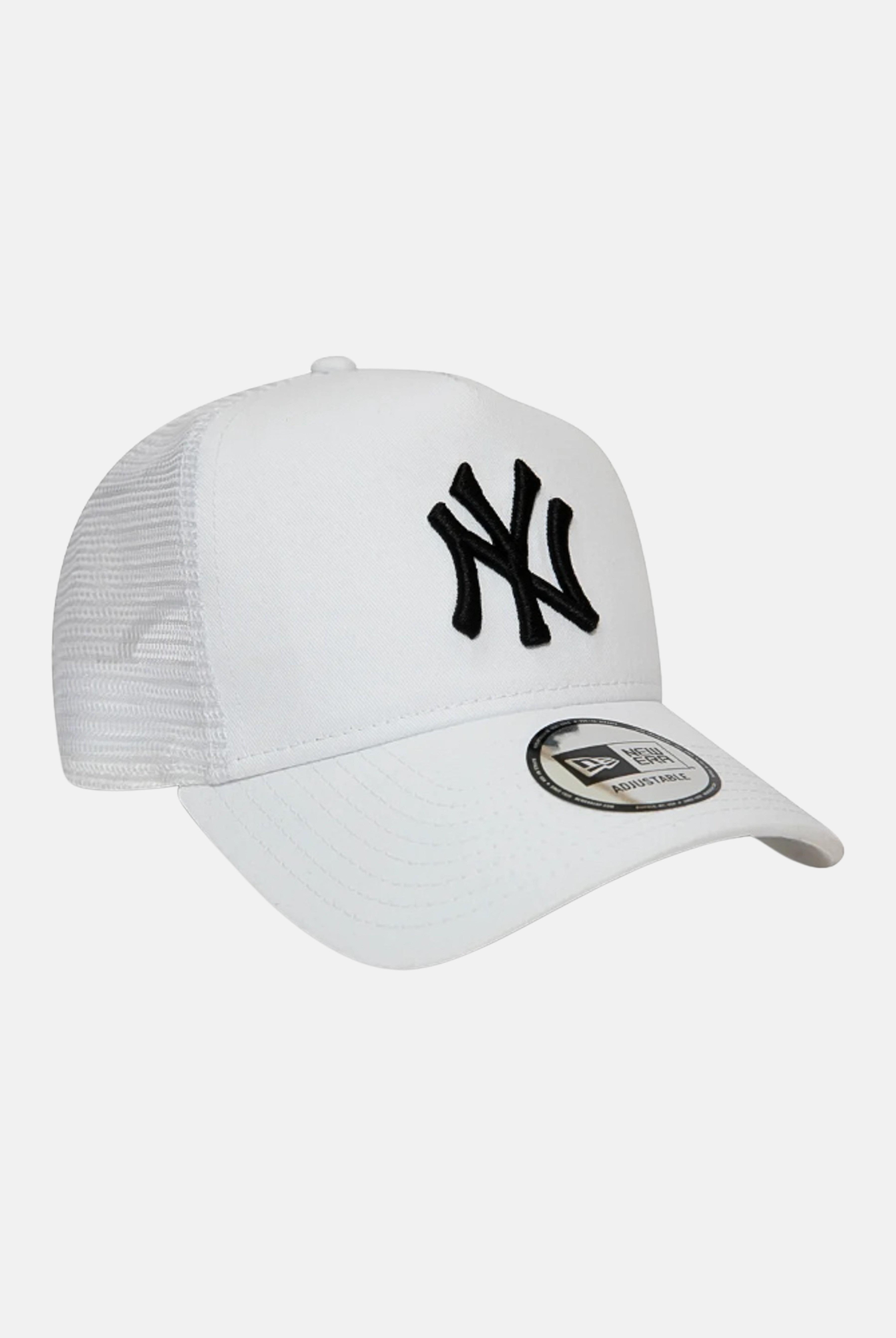 Cappello con visiera A-Frame Trucker New Era New York Yankees bianco per uomo e donna 12285467 NEW ERA