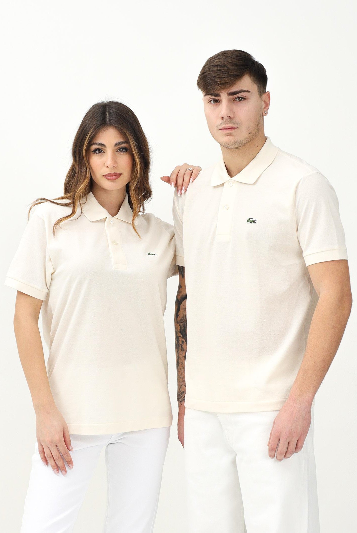 LACOSTE Polo panna per uomo e donna con patch logo coccodirllo 1212 056 LACOSTE