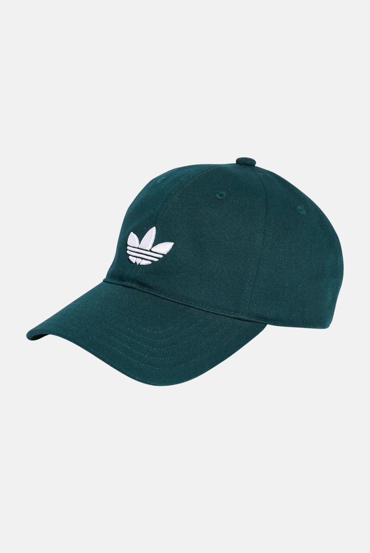 ADIDAS ORIGINALS Cappello con visiera Adicolor Classic Trefoil Baseball verde scuro per uomo e donna JZ4929  ADIDAS ORIGINALS