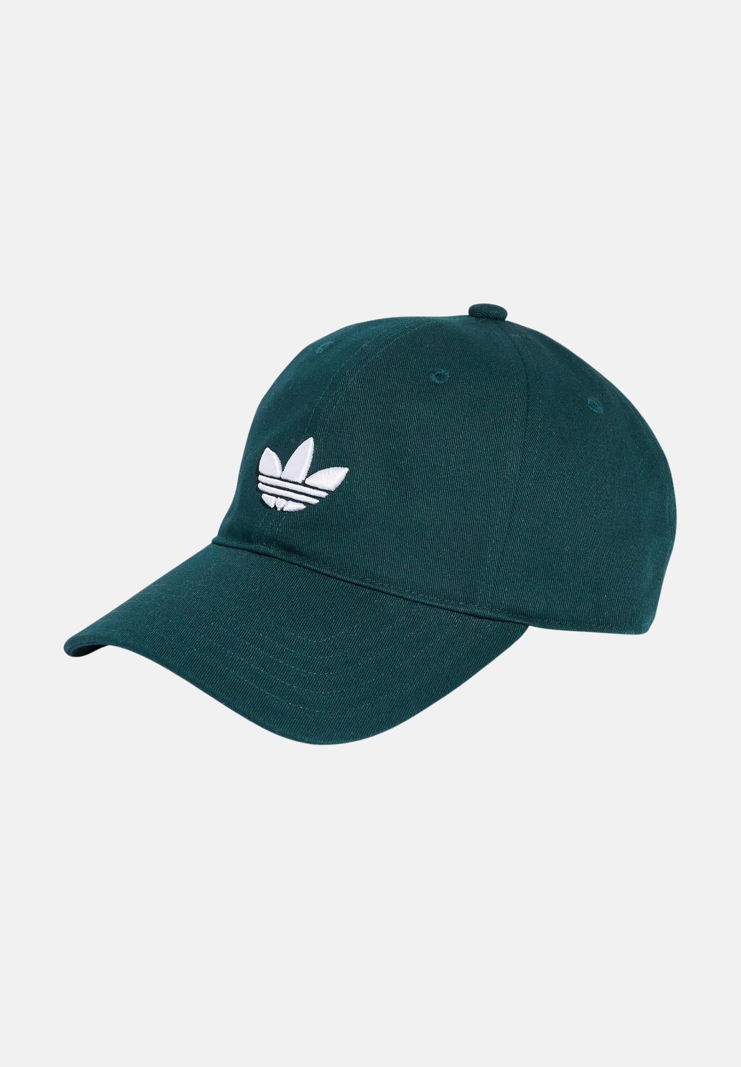 ADIDAS ORIGINALS Cappello con visiera Adicolor Classic Trefoil Baseball verde scuro per uomo e donna JZ4929 ADIDAS ORIGINALS