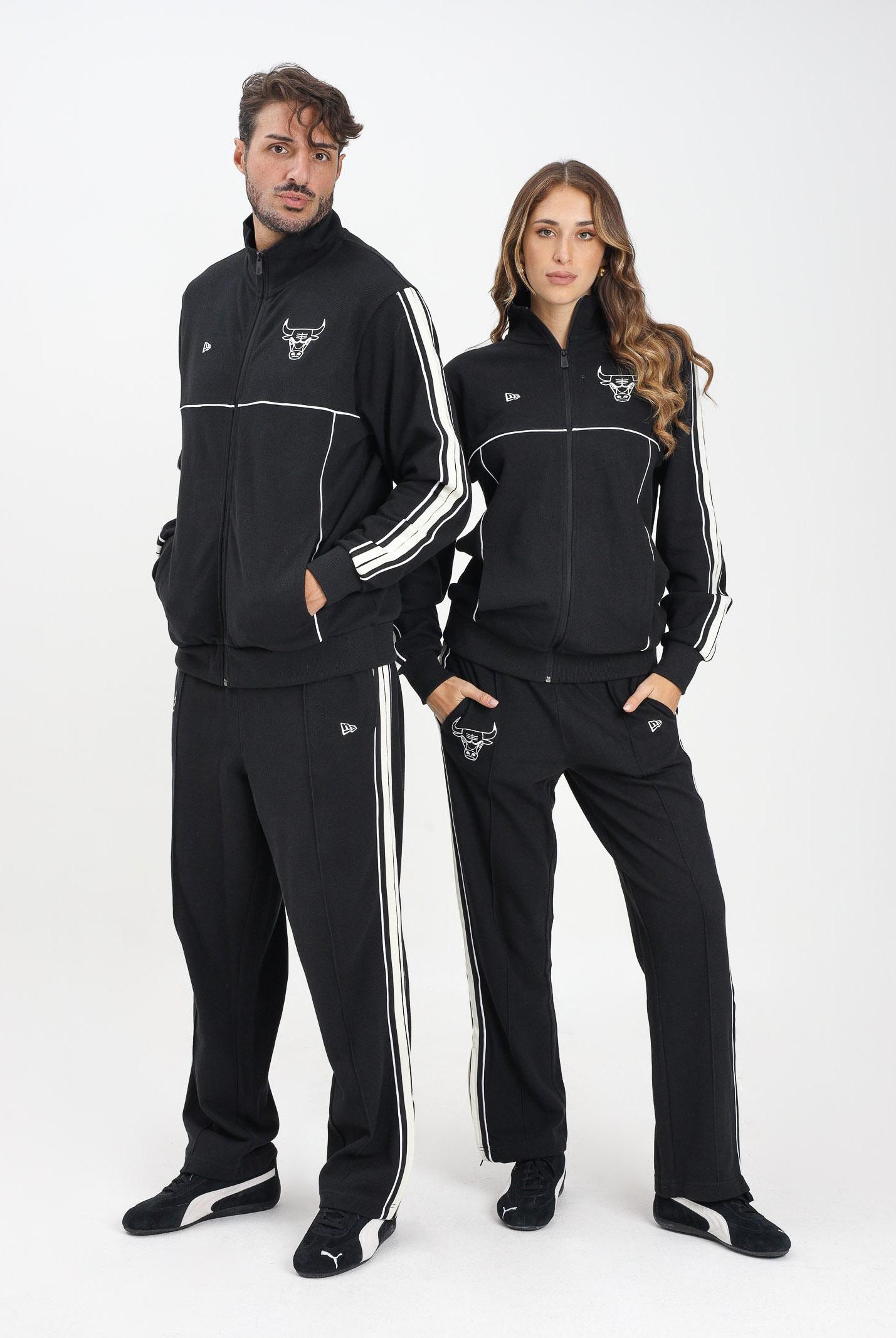 NEW ERA Pantalone sportivo Chicago Bulls NBA Outline nero per uomo e donna 60684337 NEW ERA