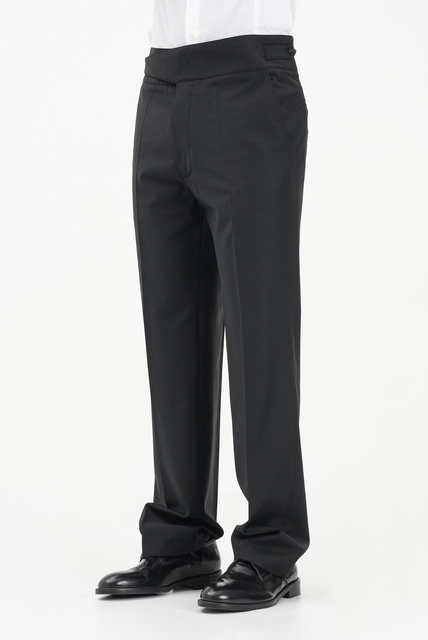 PATRIZIA PEPE Pantalone elegante nero da uomo con cintura alta 5P0557A1WK K102 PATRIZIA PEPE