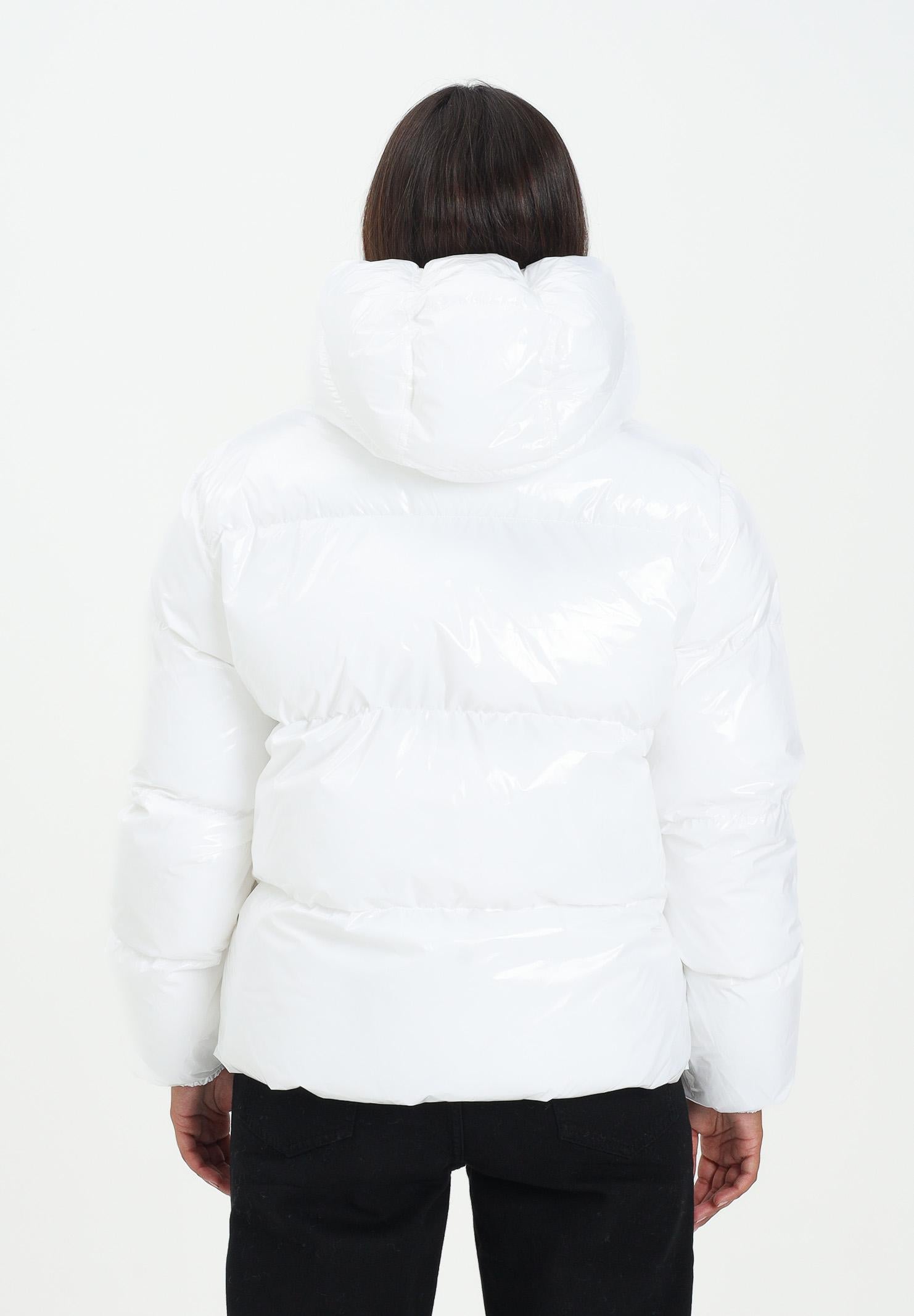 DSQUARED2 Piumino bianco per donna, ragazzi e bambini con logo Maple Leaf DQ3042D0ADY DQ100 DSQUARED2