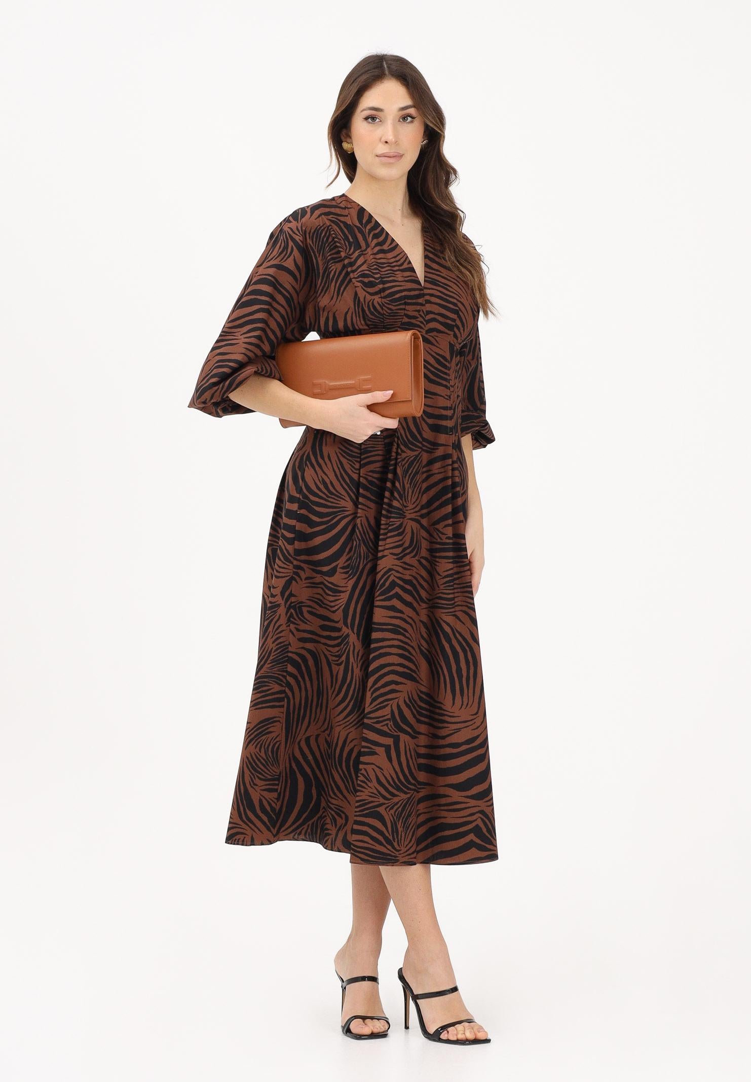 MAX MARA Abito midi MSTASTICE marrone e nero da donna 2616221082600 002 MAX MARA