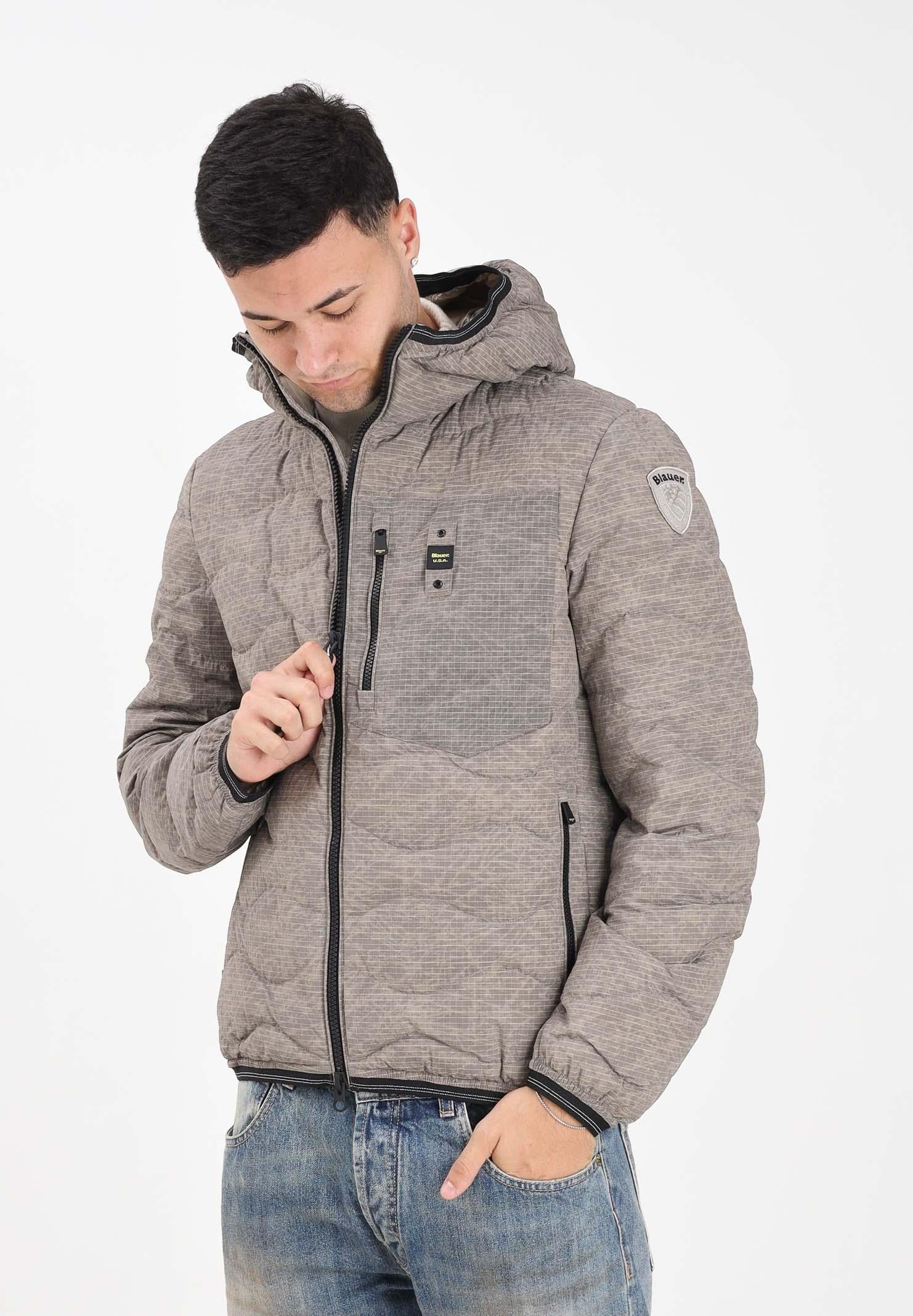 BLAUER Piumino WAX AD ONDE WAVE beige da uomo 25WBLUC03074-007314 341 BLAUER