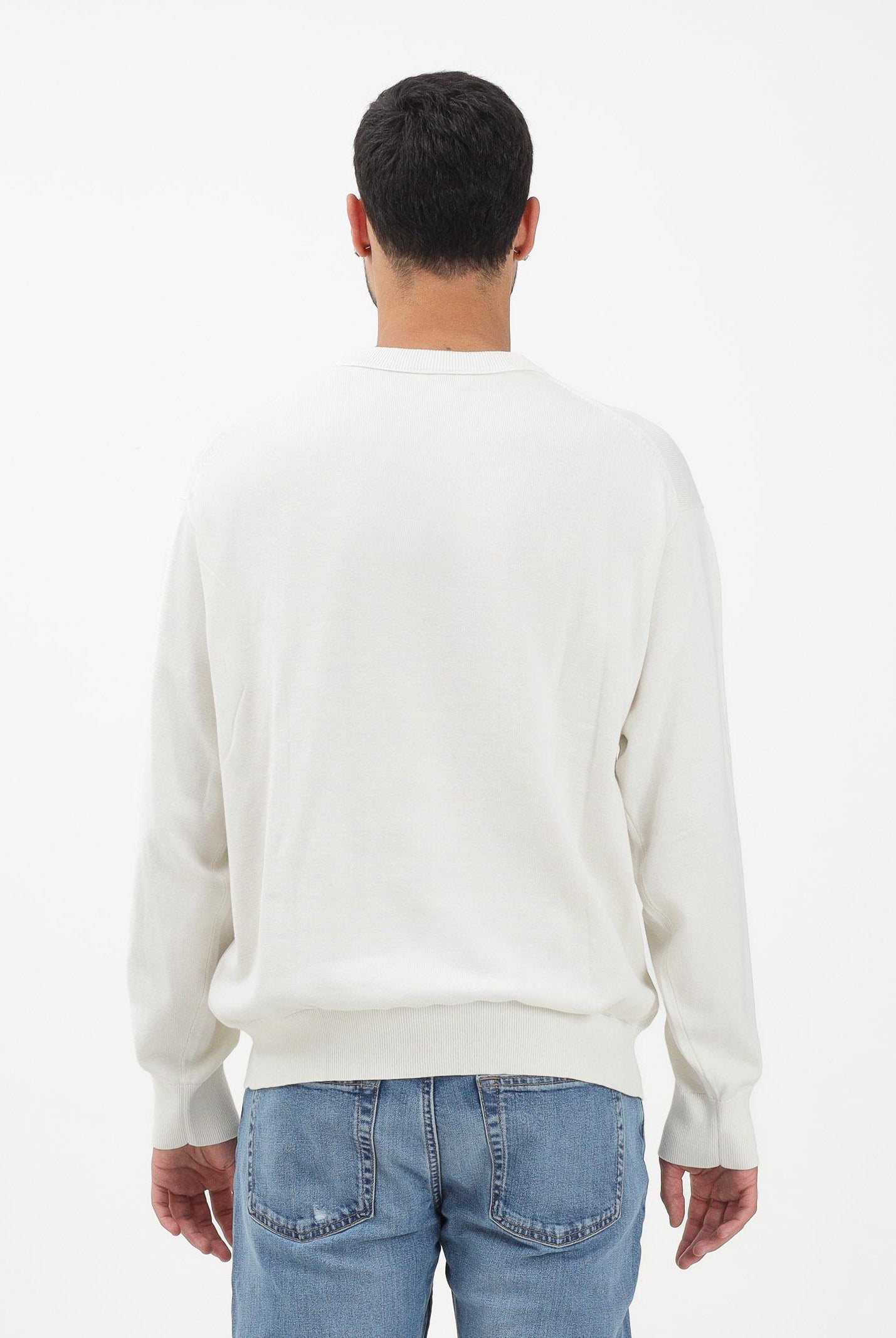 CALVIN KLEIN JEANS Maglioncino girocollo panna da uomo LV04RC309GYAS  CALVIN KLEIN JEANS