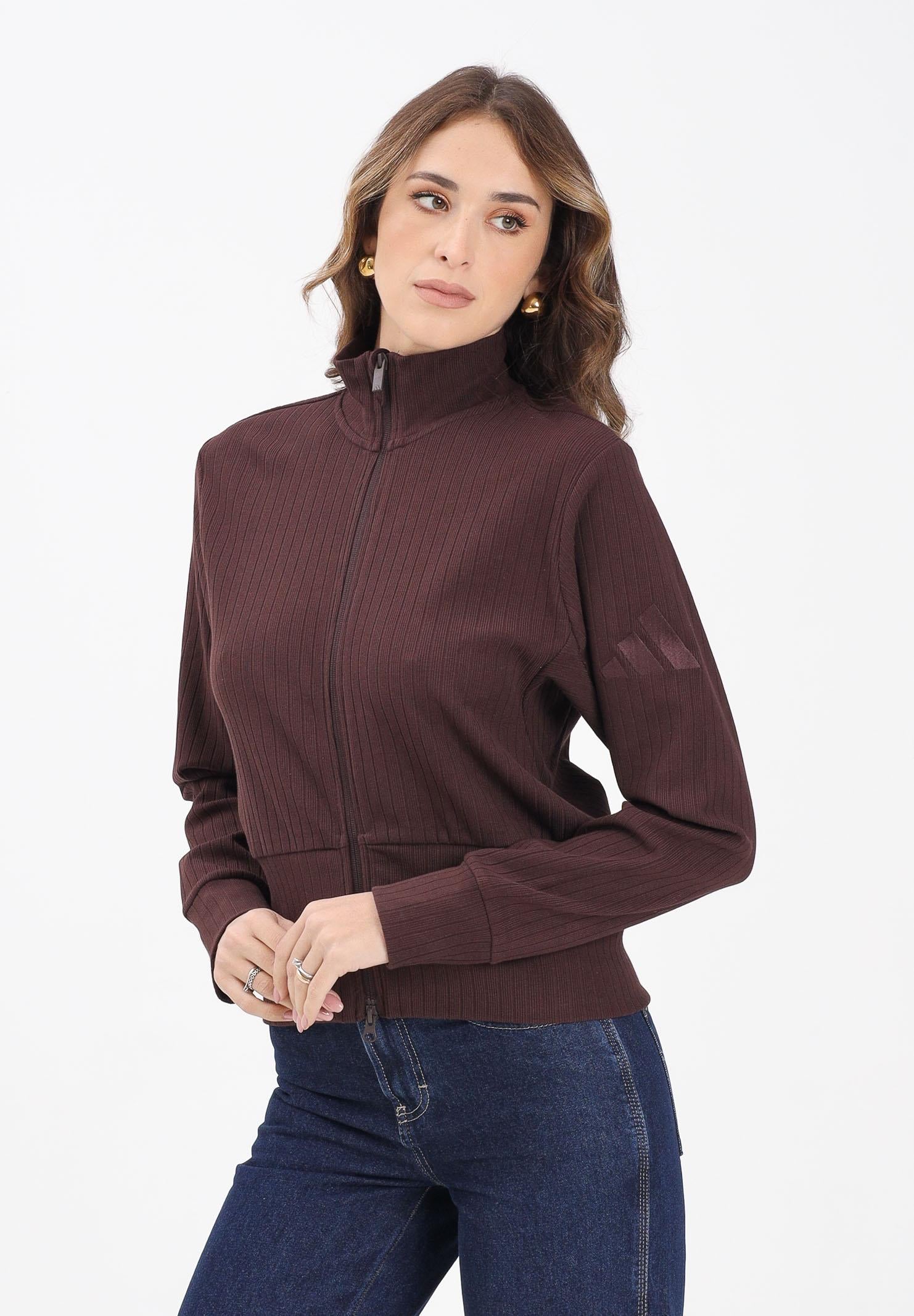 ADIDAS PERFORMANCE Felpa con zip ALL SZN Winterized marrone da donna JM5947 . ADIDAS PERFORMANCE