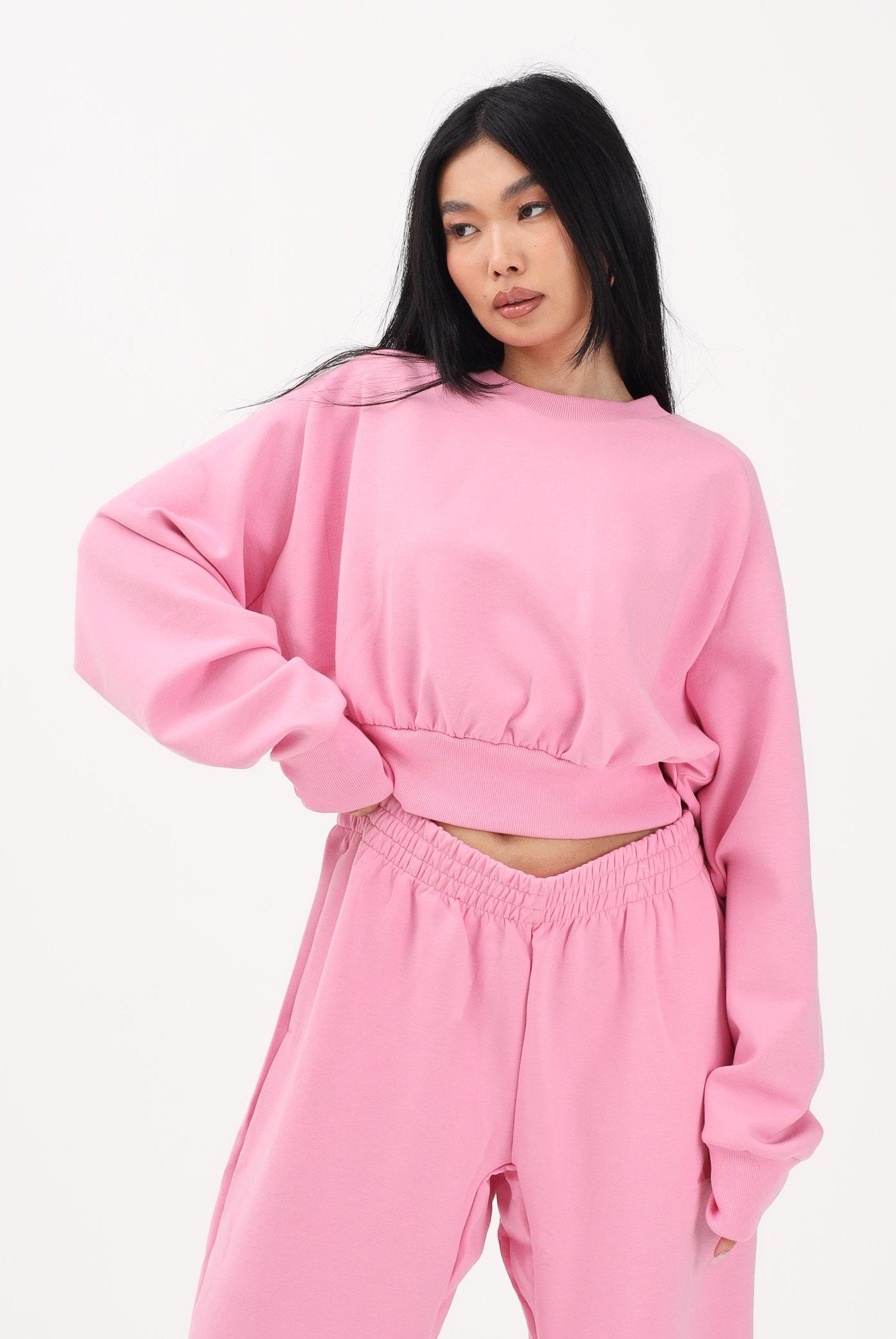 ADIDAS PERFORMANCE Felpa girocollo Soft Lux Loose rosa da donna KA7016 . ADIDAS PERFORMANCE