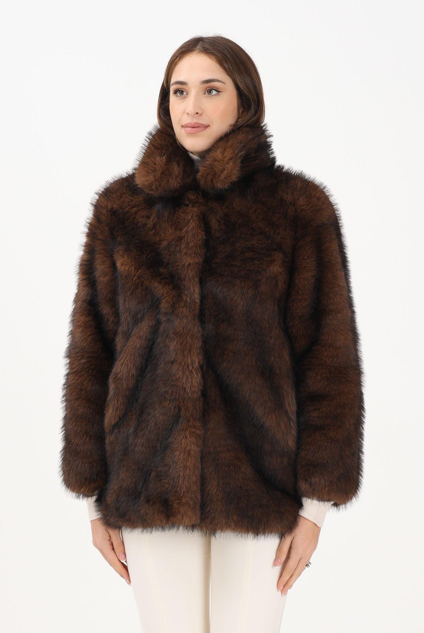 MEHRAN Pelliccia marrone da donna 25297DBRW DBRW MEHRAN