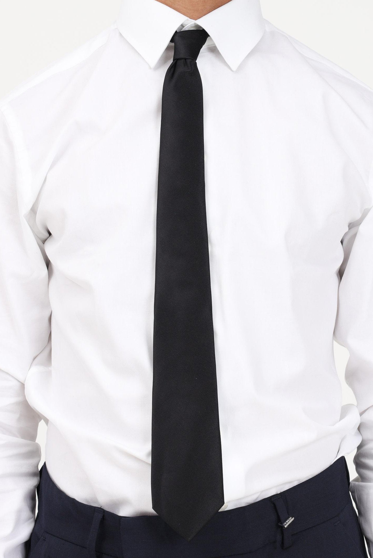 Cravatta in seta nera da uomo 1282/11C LANVIN