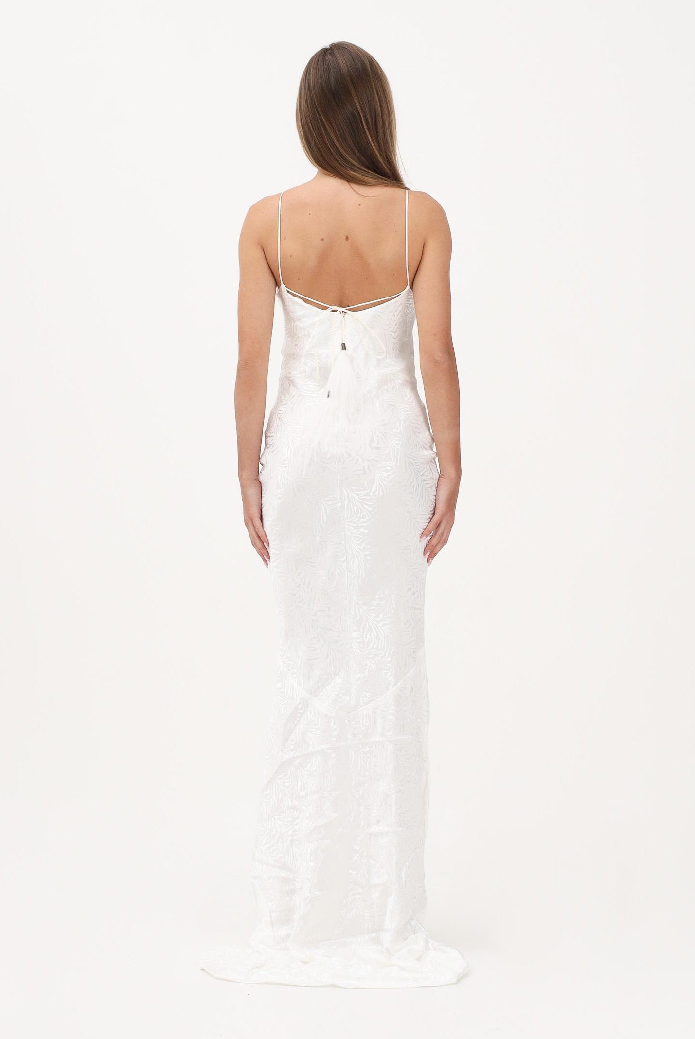 NOELL MAGGINI Abito lungo satin bianco da donna 0126165 BI NOELL MAGGINI
