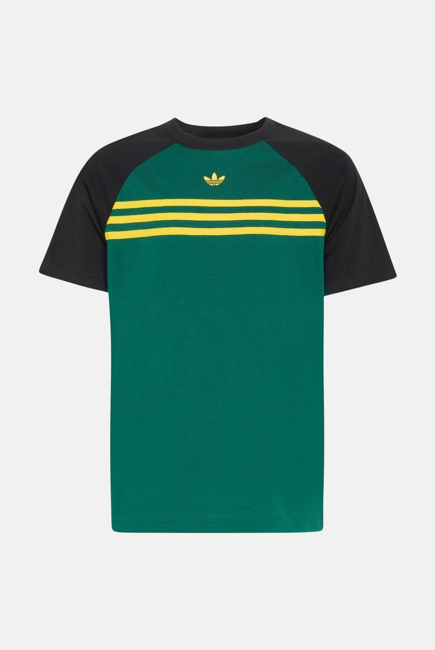 ADIDAS ORIGINALS T-shirt a manica corta Regular Horizontal 3 Stripes verde e nera per bambino e bambina KD5403 . ADIDAS ORIGINALS
