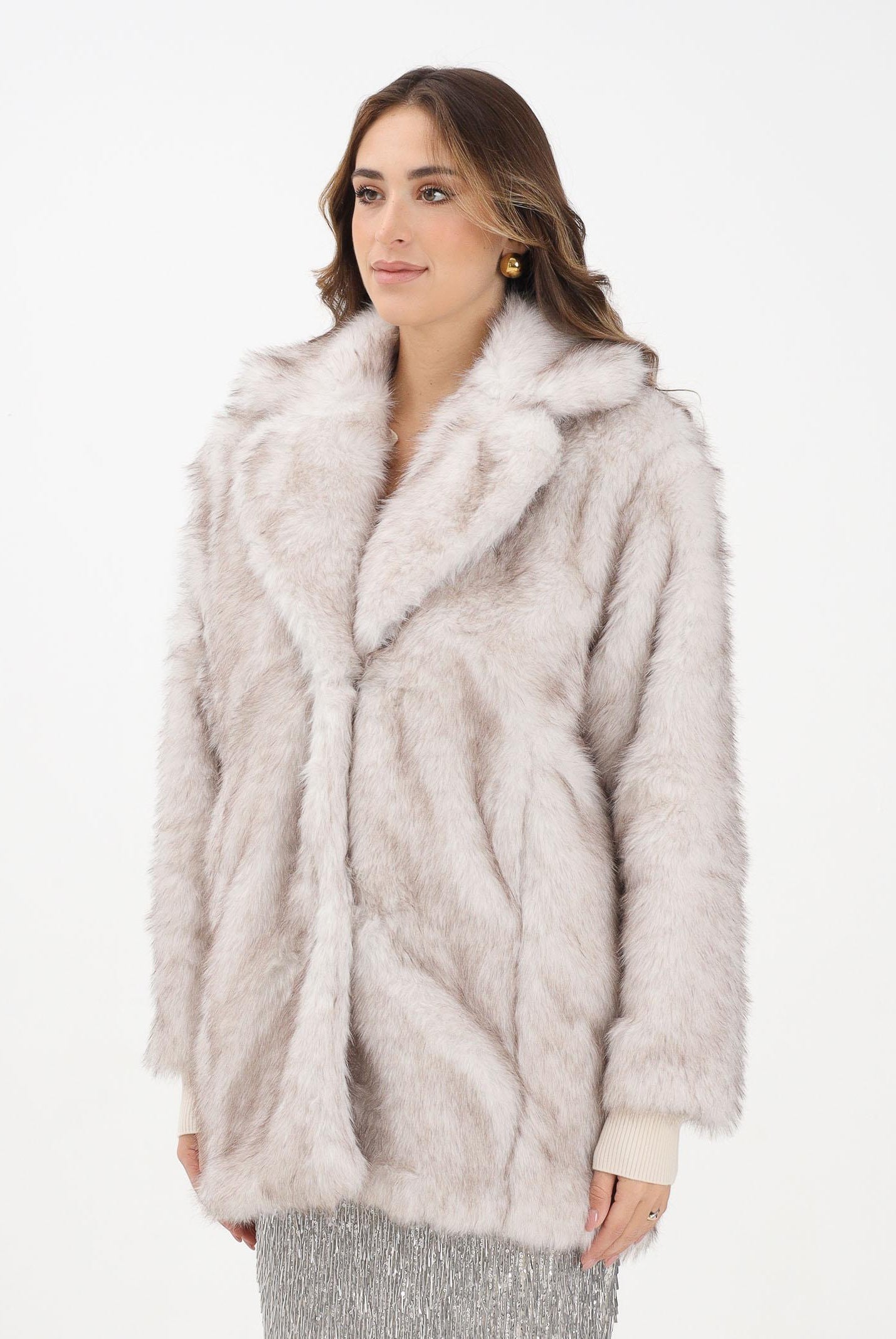 ONLY Pelliccia sintetica beige da donna 15348976 PumiceStone ONLY