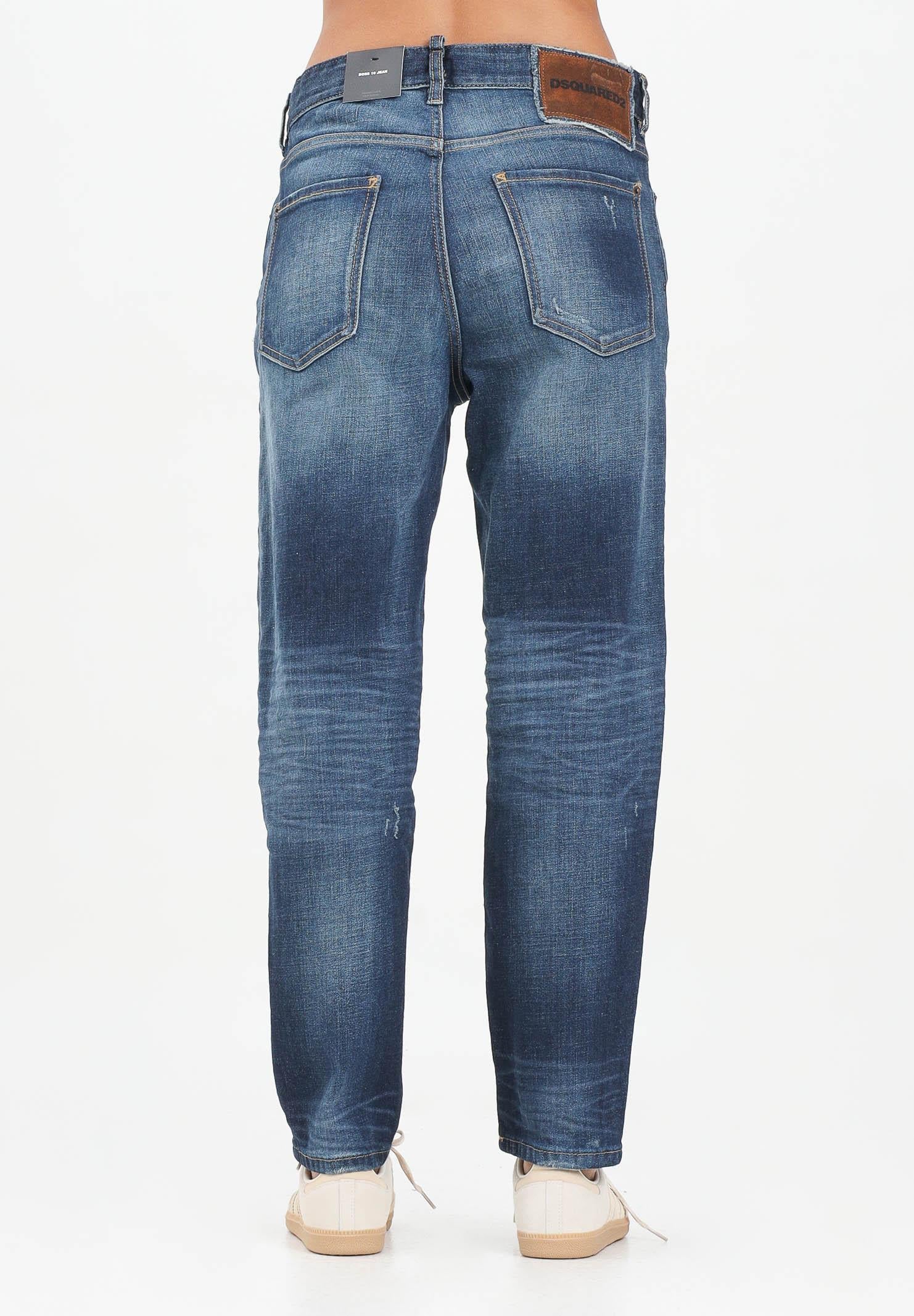 DSQUARED2 Jeans Boss 10 in denim blu per donna, ragazzi e bambini DQ2241D0AER DQ01 DSQUARED2
