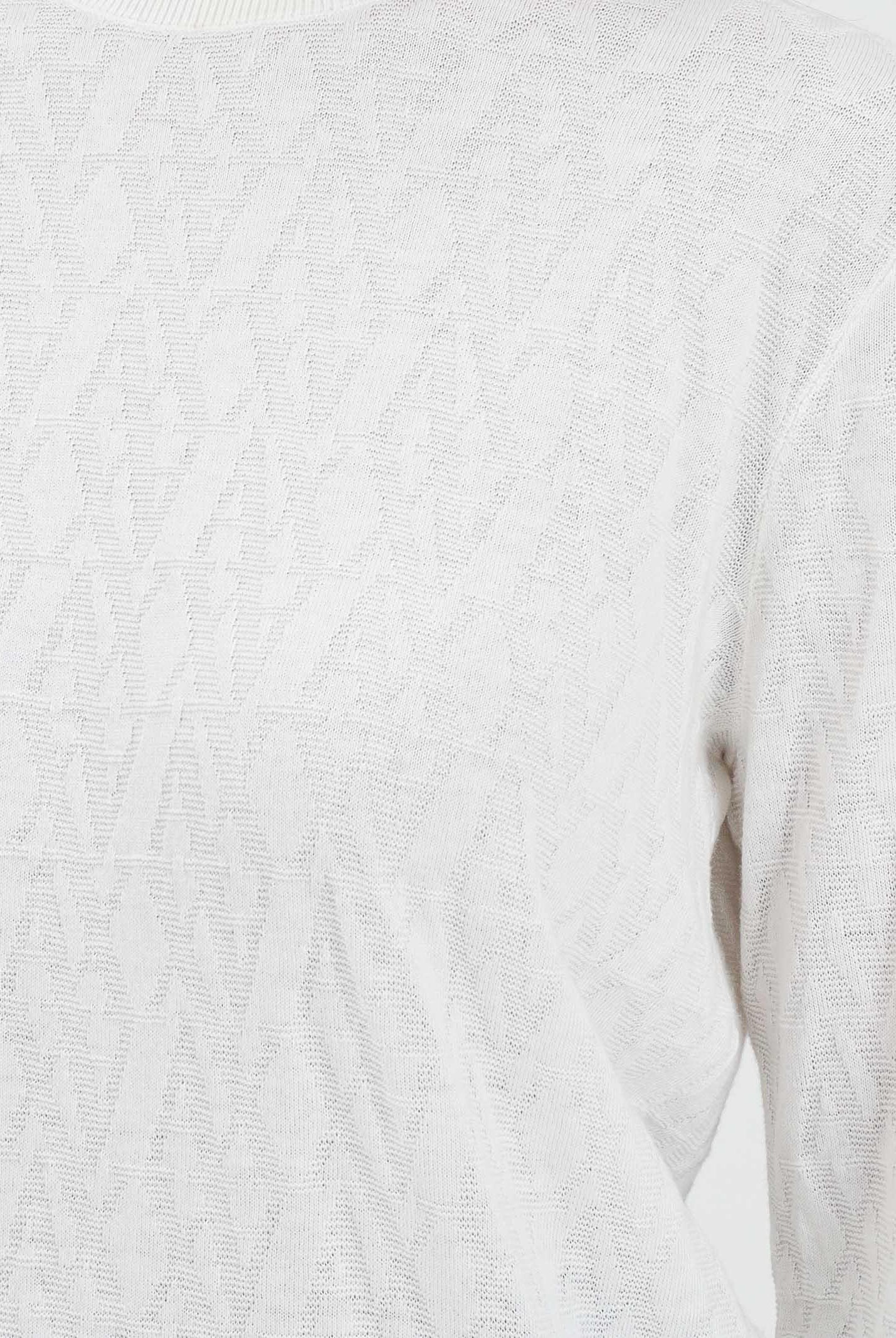 ARMANI EXCHANGE Maglionciono girocollo bianco da donna con logo all-over XW001317AF16619 F0060 ARMANI EXCHANGE