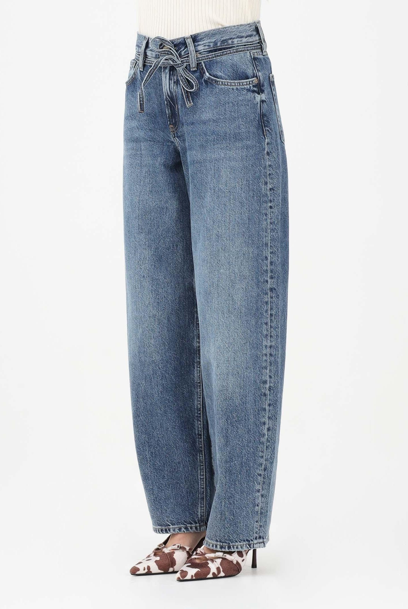 ONLY Jeans in denim blu medio da donna dal lavaggio leggermente vissuto 15325796 MEBL ONLY