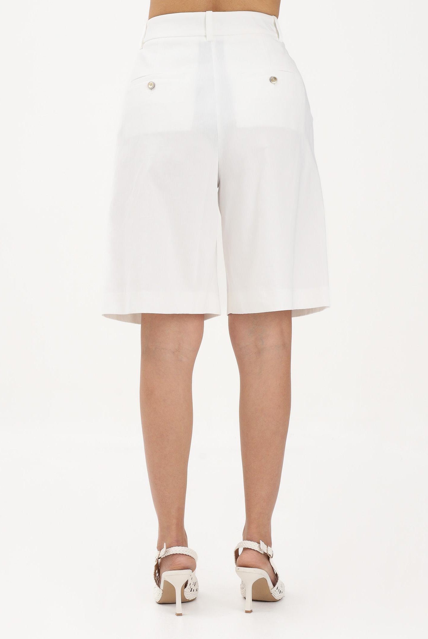 PINKO Bermuda bianco da donna con piega stirata 106594A34I Z05 PINKO