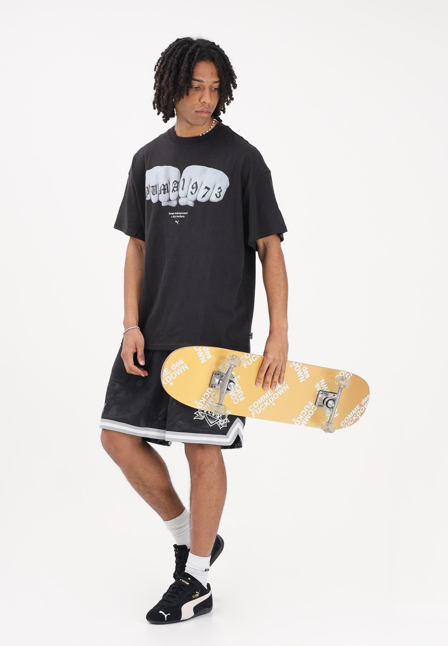 PUMA Shorts sportivo Swish and Ink nero da uomo 634657 01 PUMA