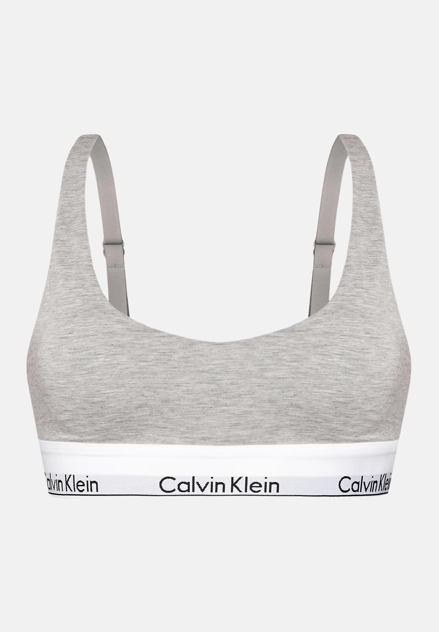 CALVIN KLEIN Bralette da donna grigia Modern Cotton 000QF7586E P7A CALVIN KLEIN