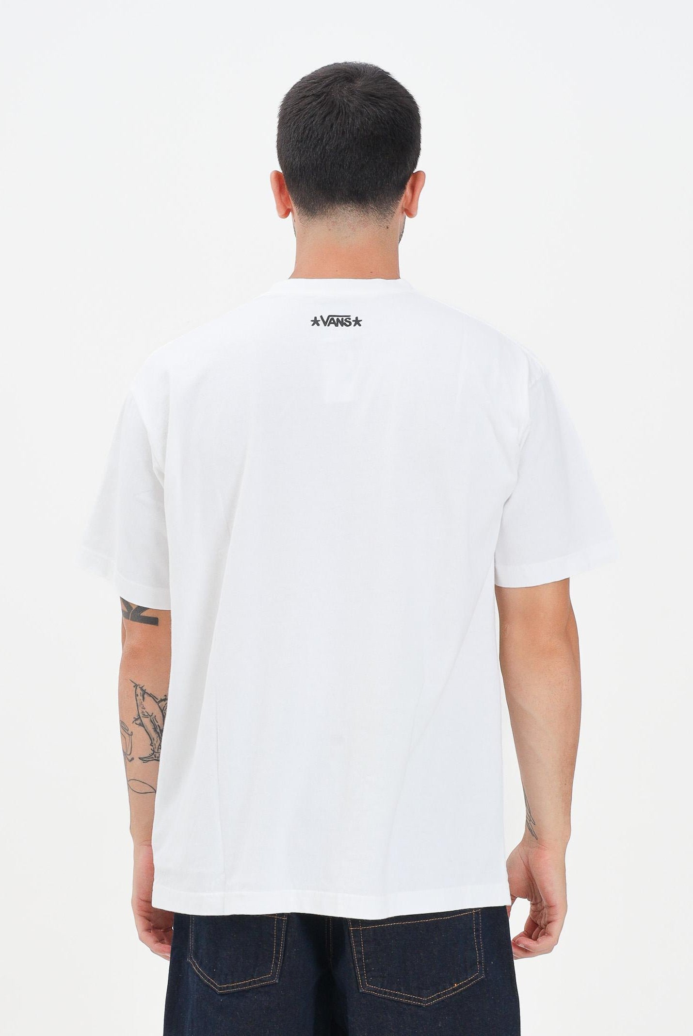 VANS T-shirt a manica corta SKATE ATIBA HAZE CURB CREW bianca da uomo VN000QJPWHT1 VANS