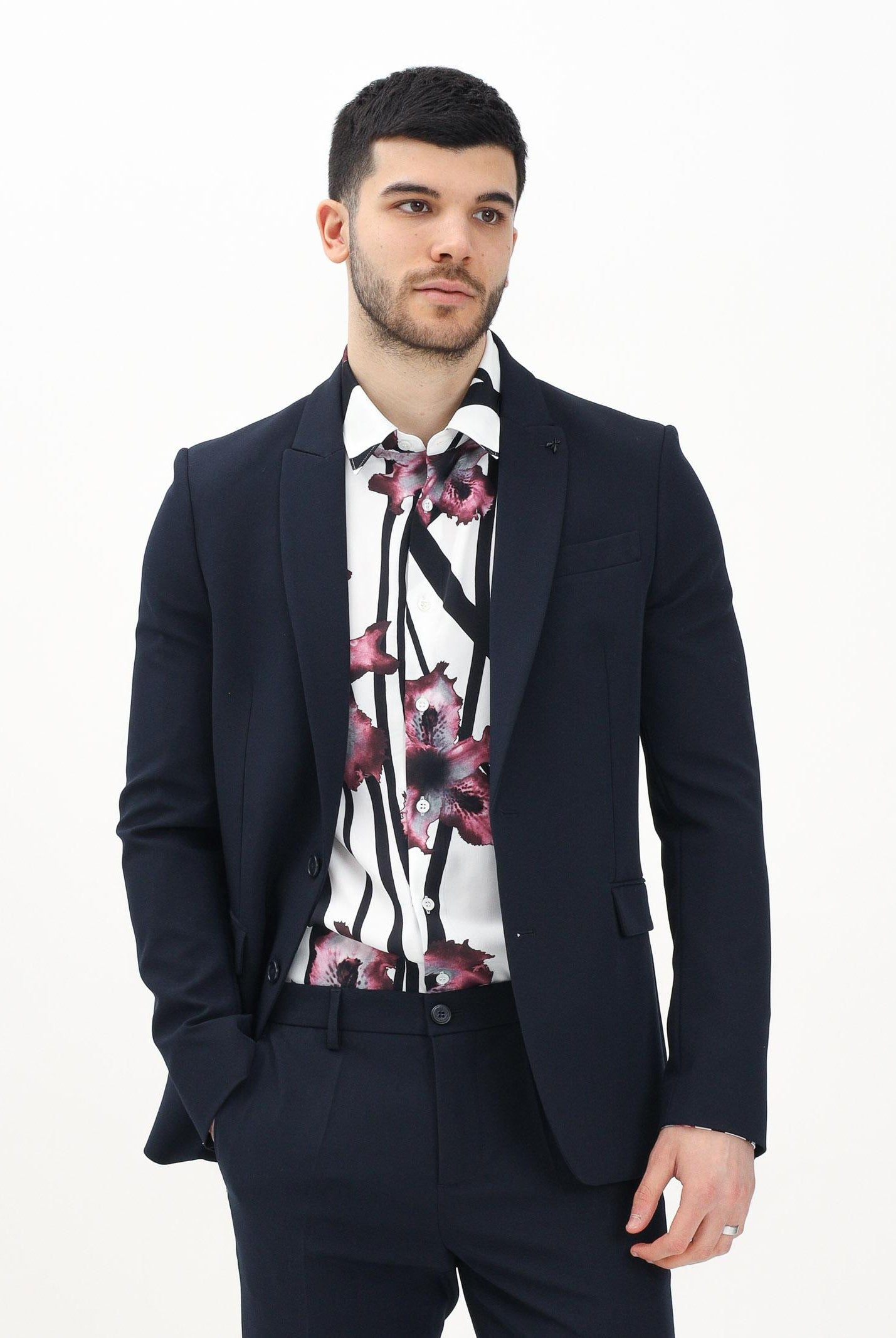 PATRIZIA PEPE Giacca monopetto blu da uomo 5S0757A498 C382 PATRIZIA PEPE