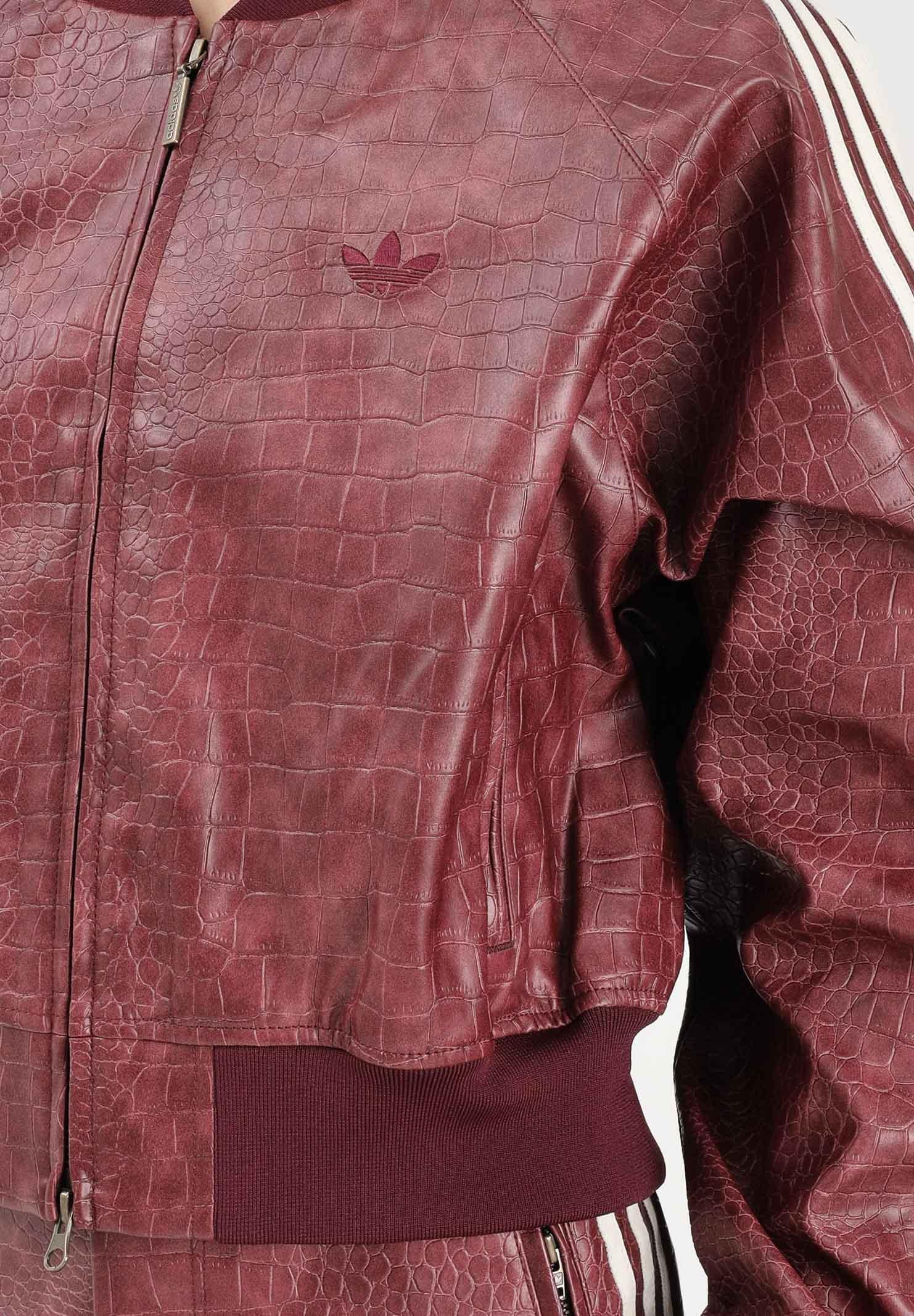 ADIDAS ORIGINALS Giubbotto Pleather bordeaux da donna KD8792 . ADIDAS ORIGINALS