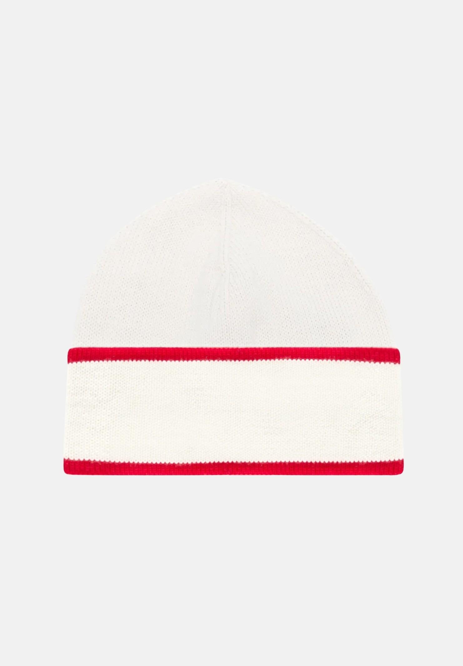 GCDS Berretto di lana panna per uomo e donna in maglia jacquard con logo GCDS B2CU5801K19 15 GCDS