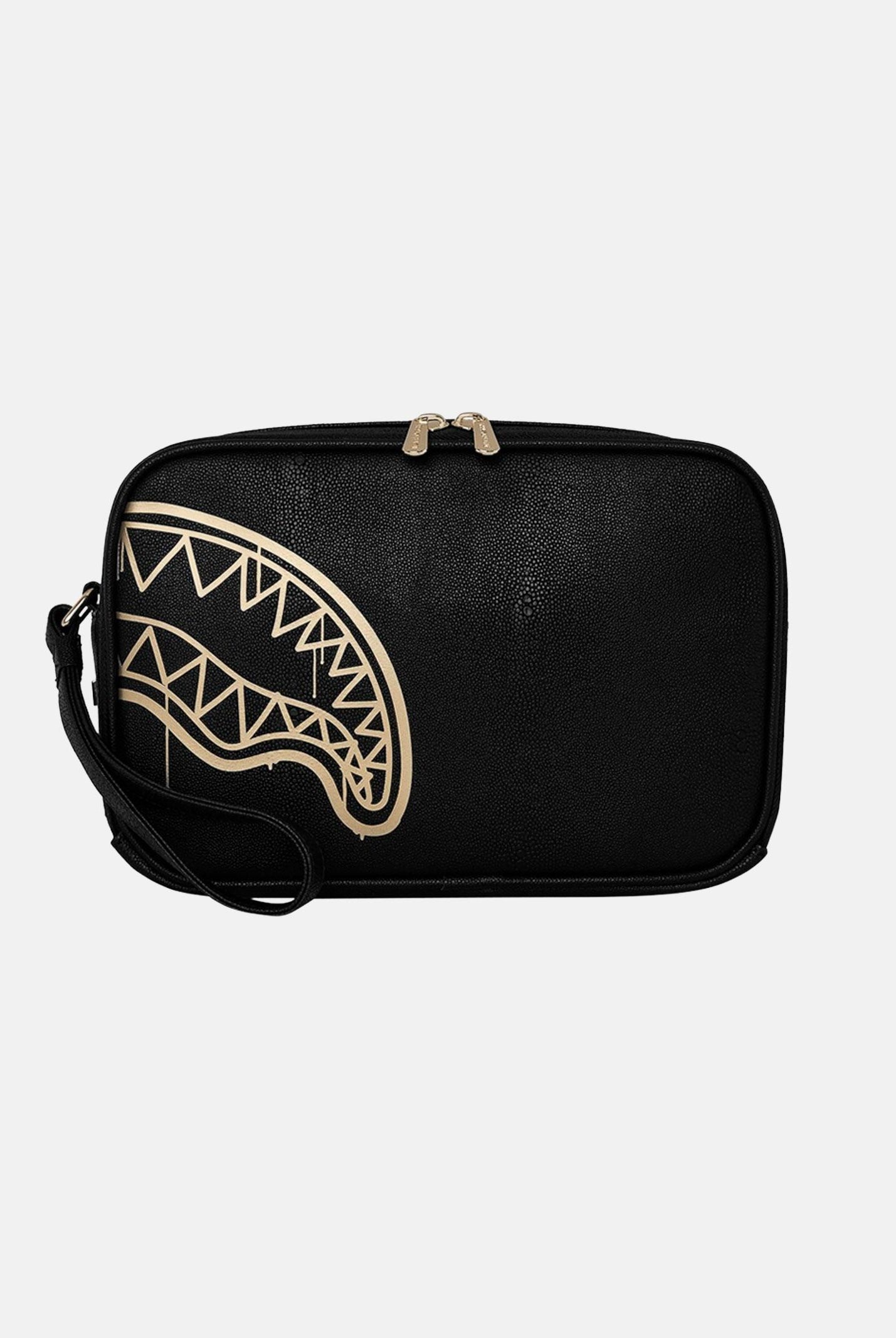 SPRAYGROUND Pochette That Gold Drap nera per uomo e donna 910B8976NSZ . SPRAYGROUND