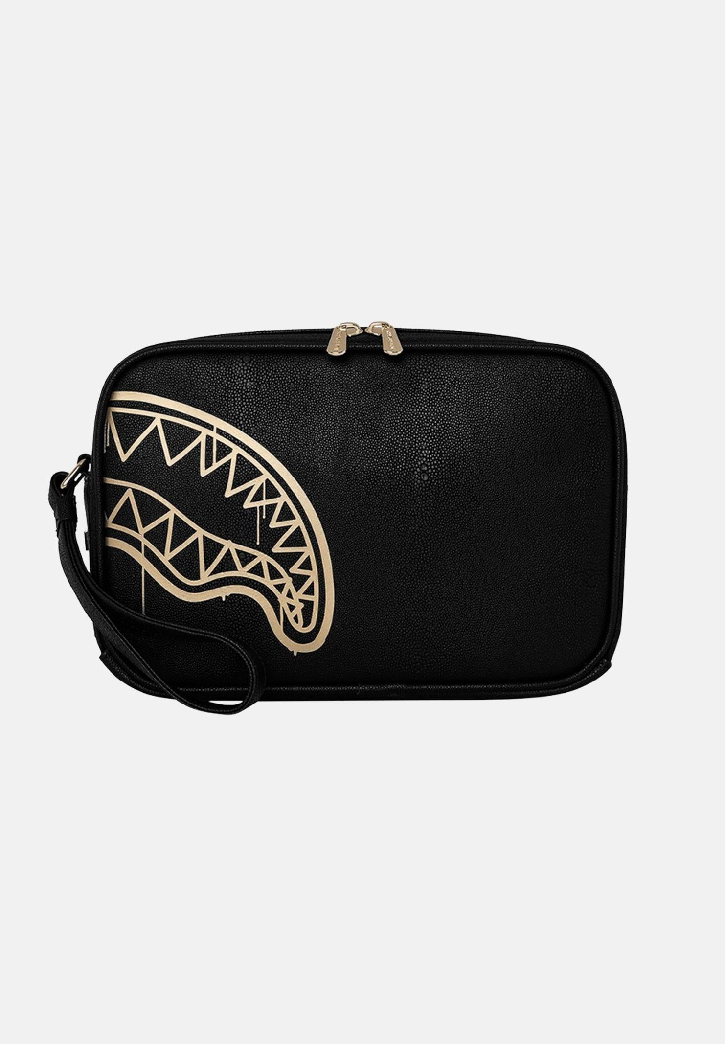 SPRAYGROUND Pochette That Gold Drap nera per uomo e donna 910B8976NSZ . SPRAYGROUND