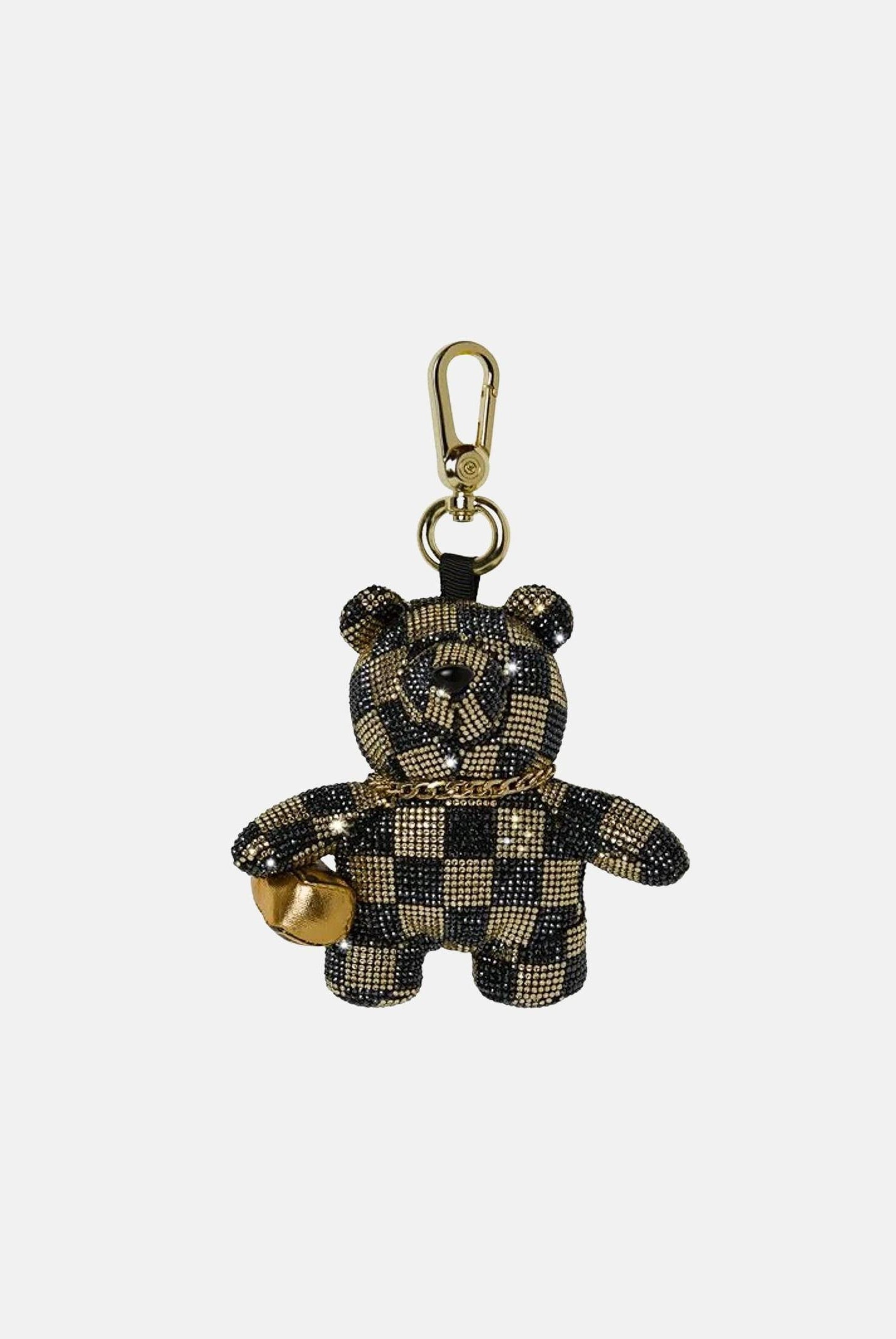 SPRAYGROUND Ciondolo GOLD AND DANGEROUS BEAR KEYCHAIN nero e oro da donna 910K8350NSZ . SPRAYGROUND